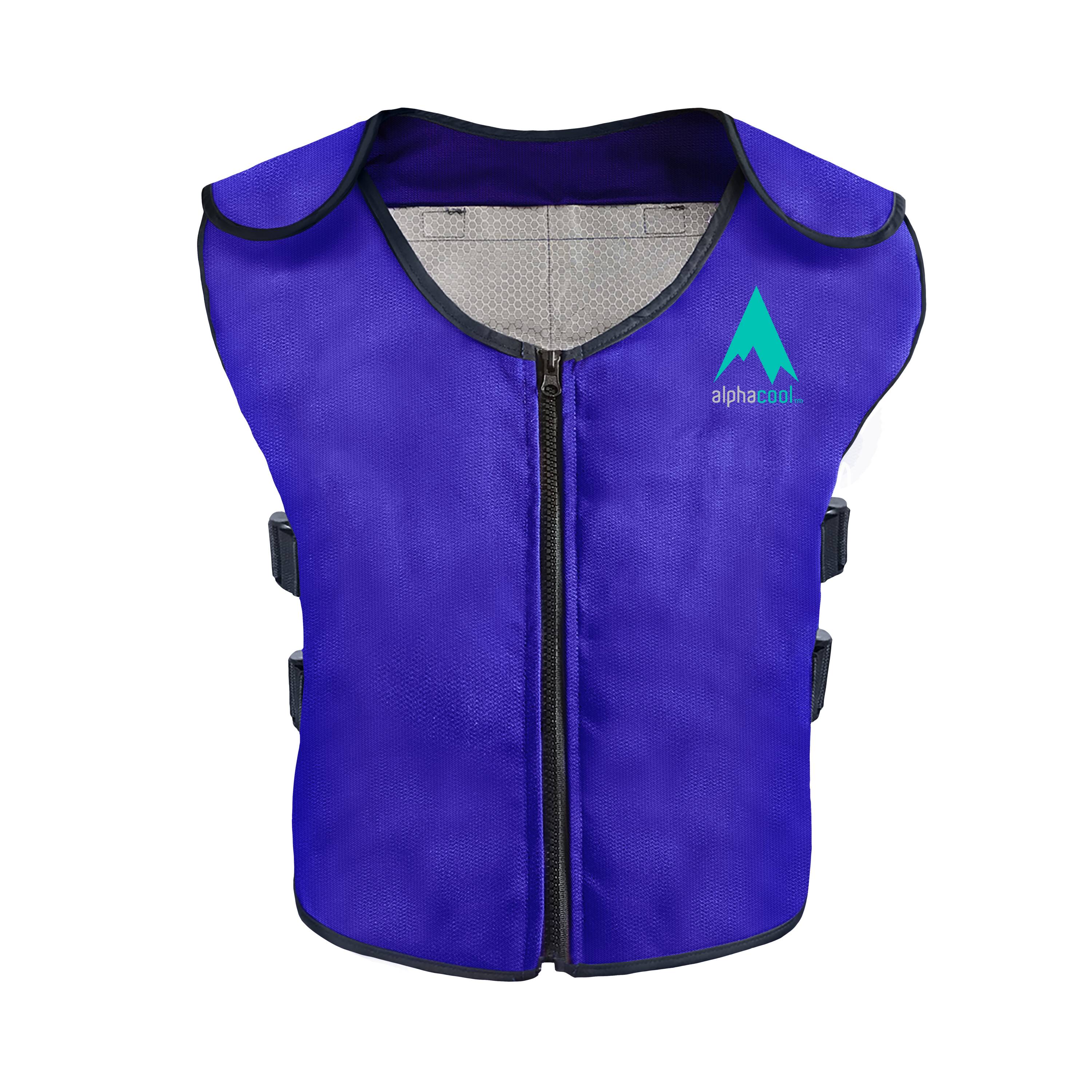 Chaleco refrigerante de poliéster azul para adultos unisex de AlphaCool