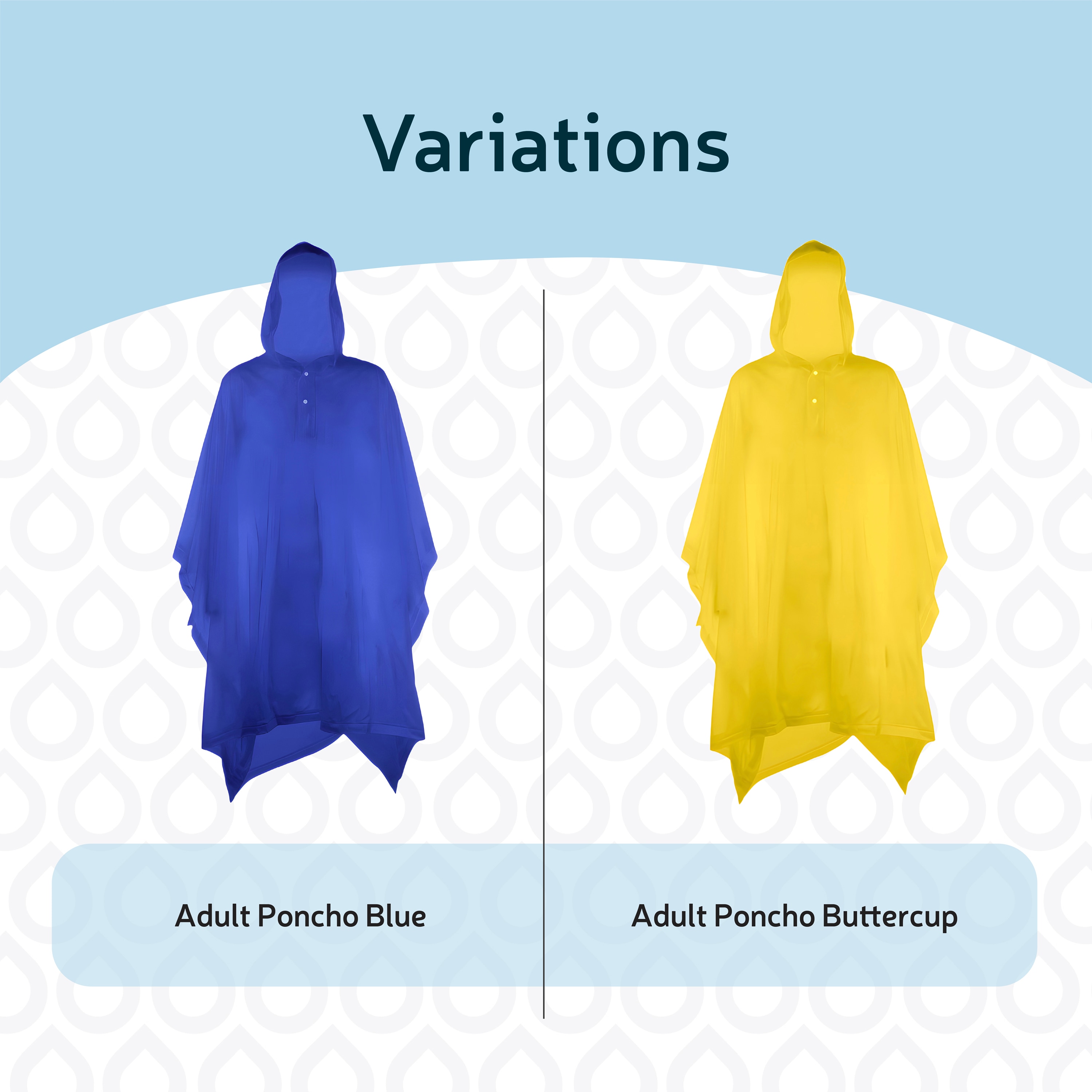 Capa con capucha ligera para adulto unisex en color azul (Talla única) - Ideal para la lluvia