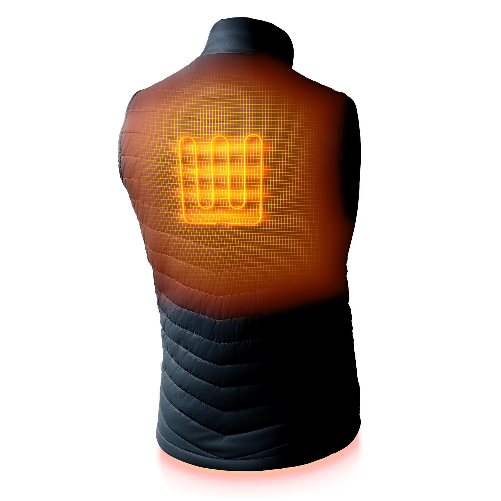 Chaleco térmico de poliéster negro para hombre de Gobi Heat, talla grande DU-ON-L
