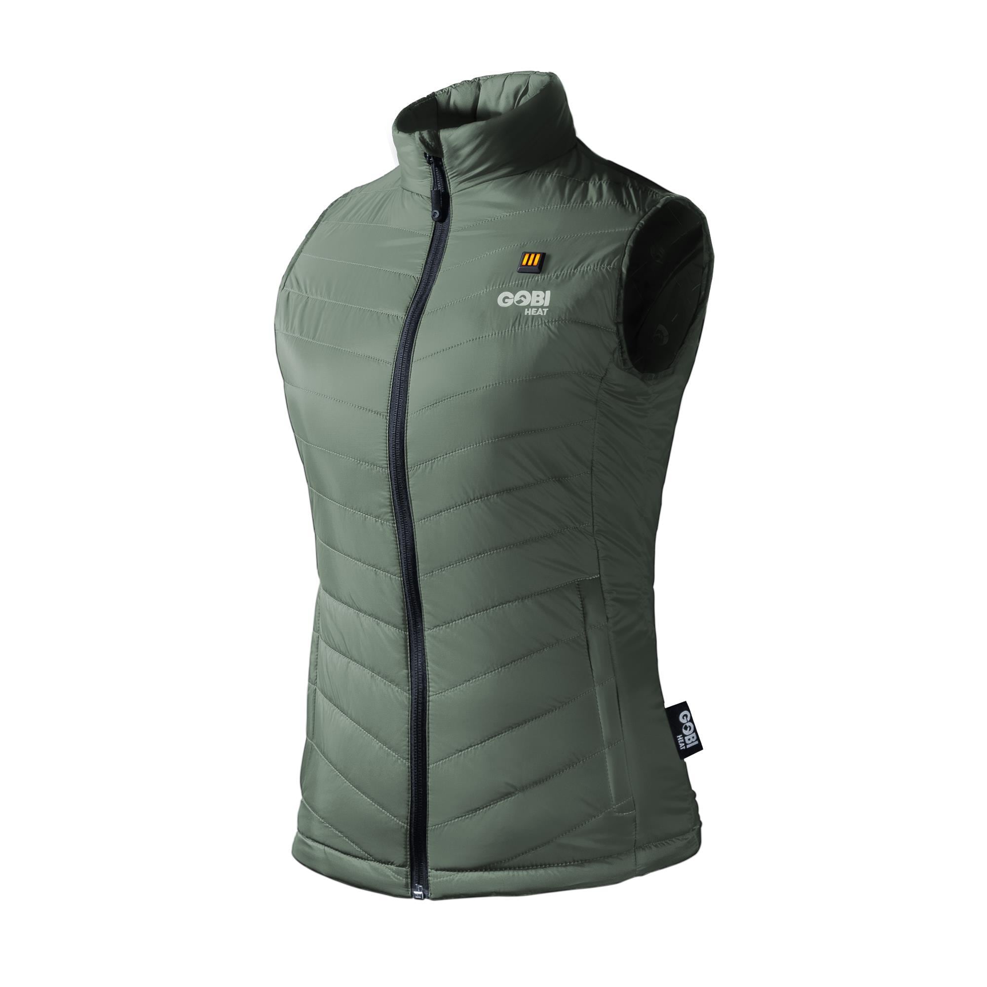Chaleco térmico de poliéster verde para mujer Gobi Heat, Talla Grande