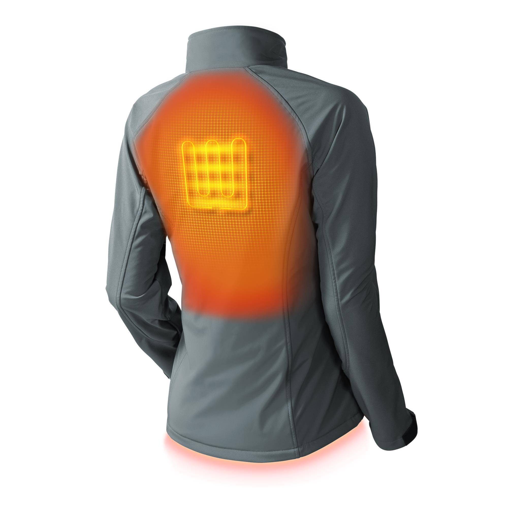 Chamarra térmica ligera para mujer en gris de Gobi Heat (talla mediana)