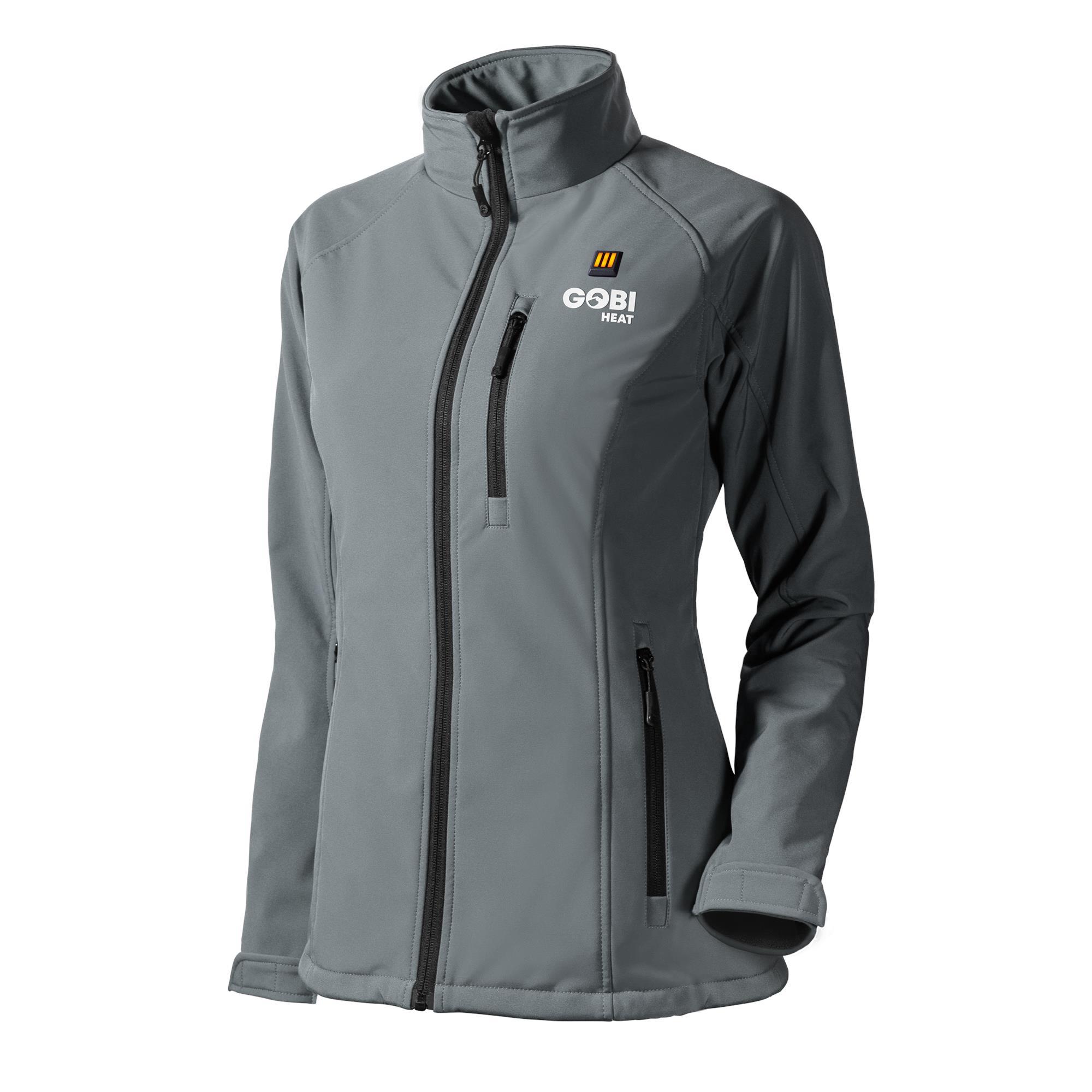 Chamarra térmica ligera para mujer en gris de Gobi Heat (talla mediana)
