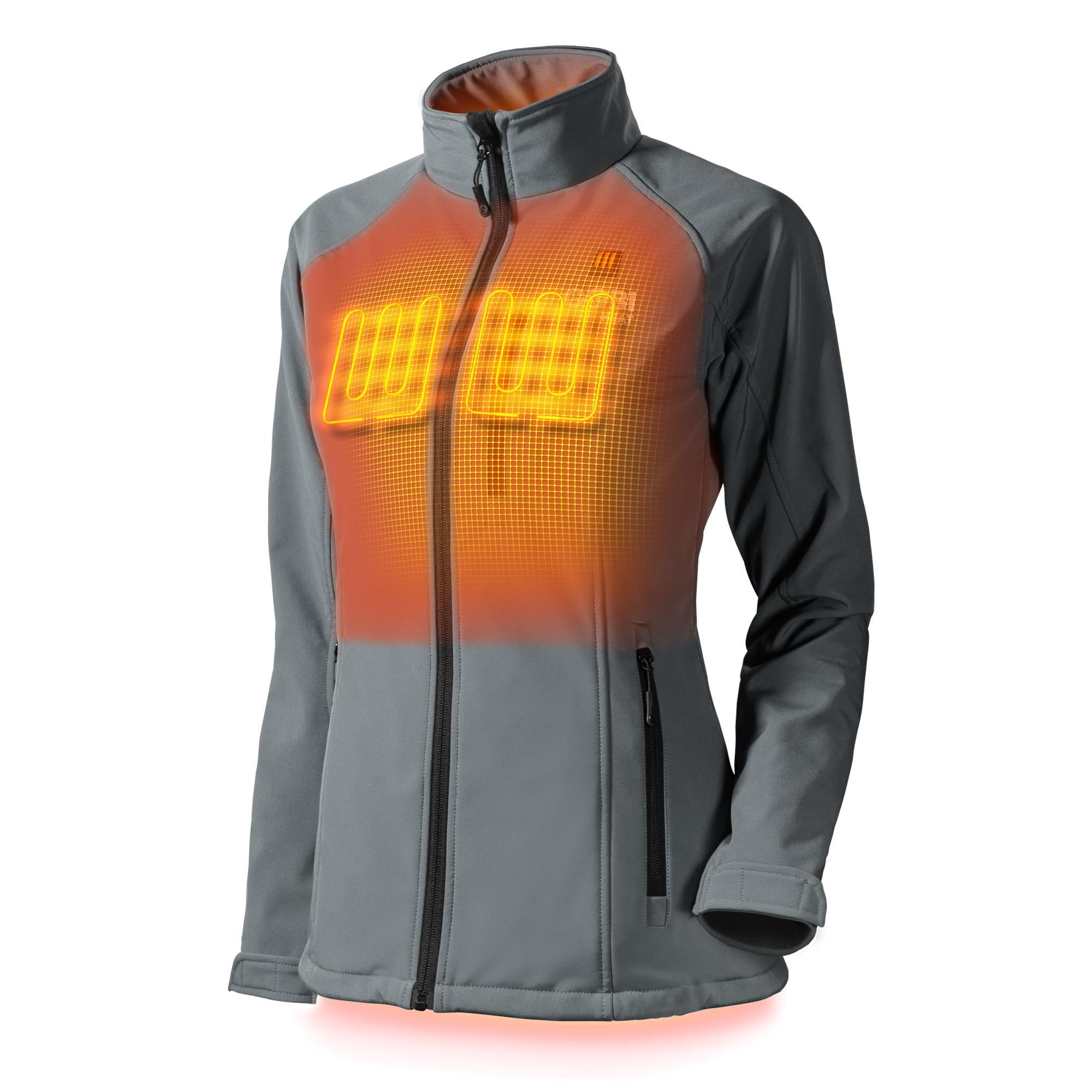Chamarra térmica ligera para mujer en gris de Gobi Heat (talla mediana)