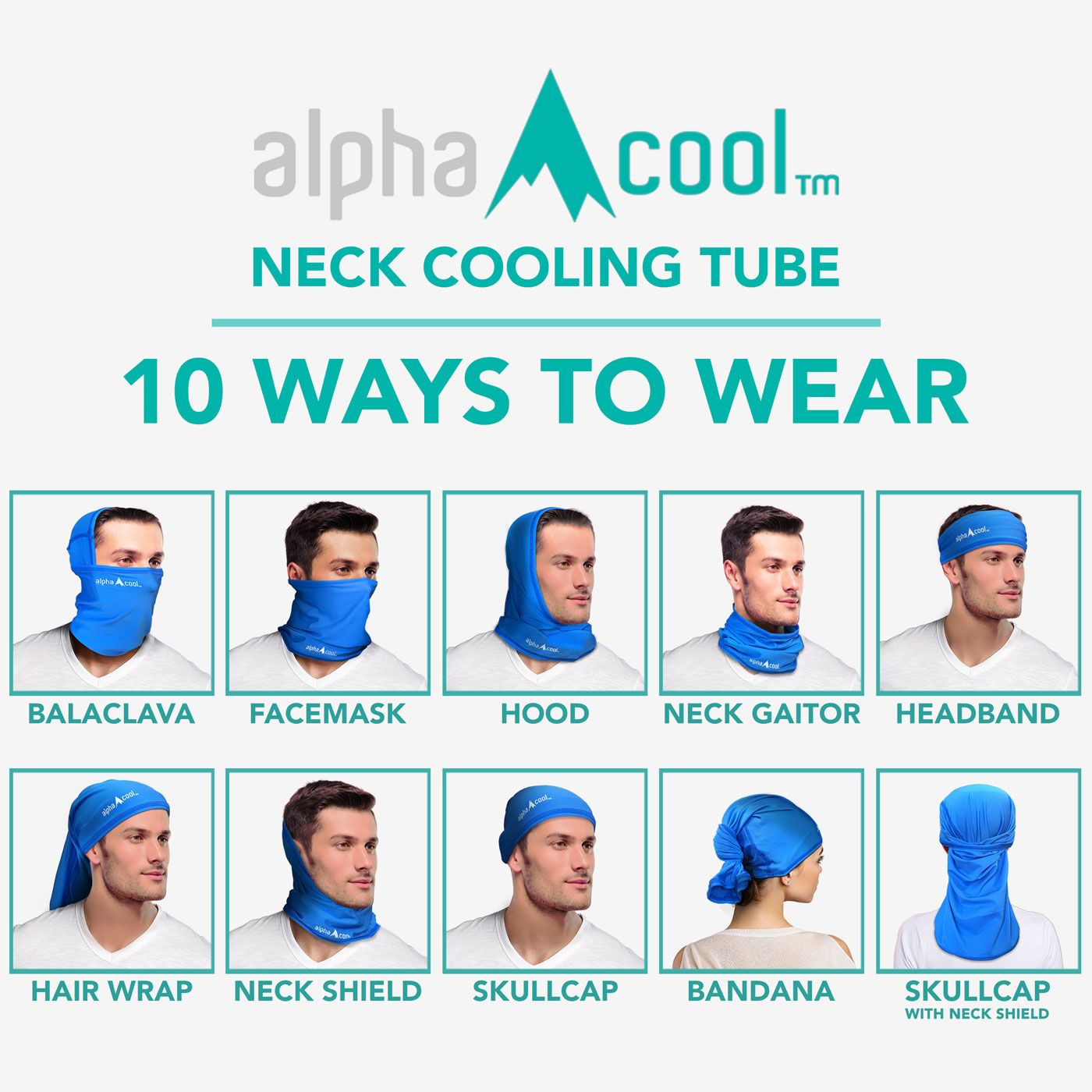 Chaleco de enfriamiento de poliéster azul unisex para adultos AlphaCool AC-NIV-N