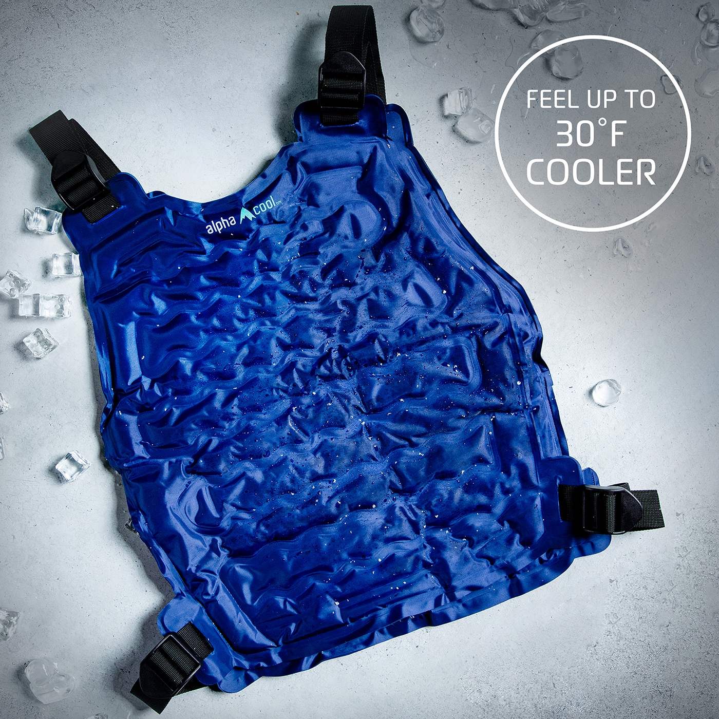 Chaleco de enfriamiento de poliéster azul unisex para adultos AlphaCool AC-NIV-N