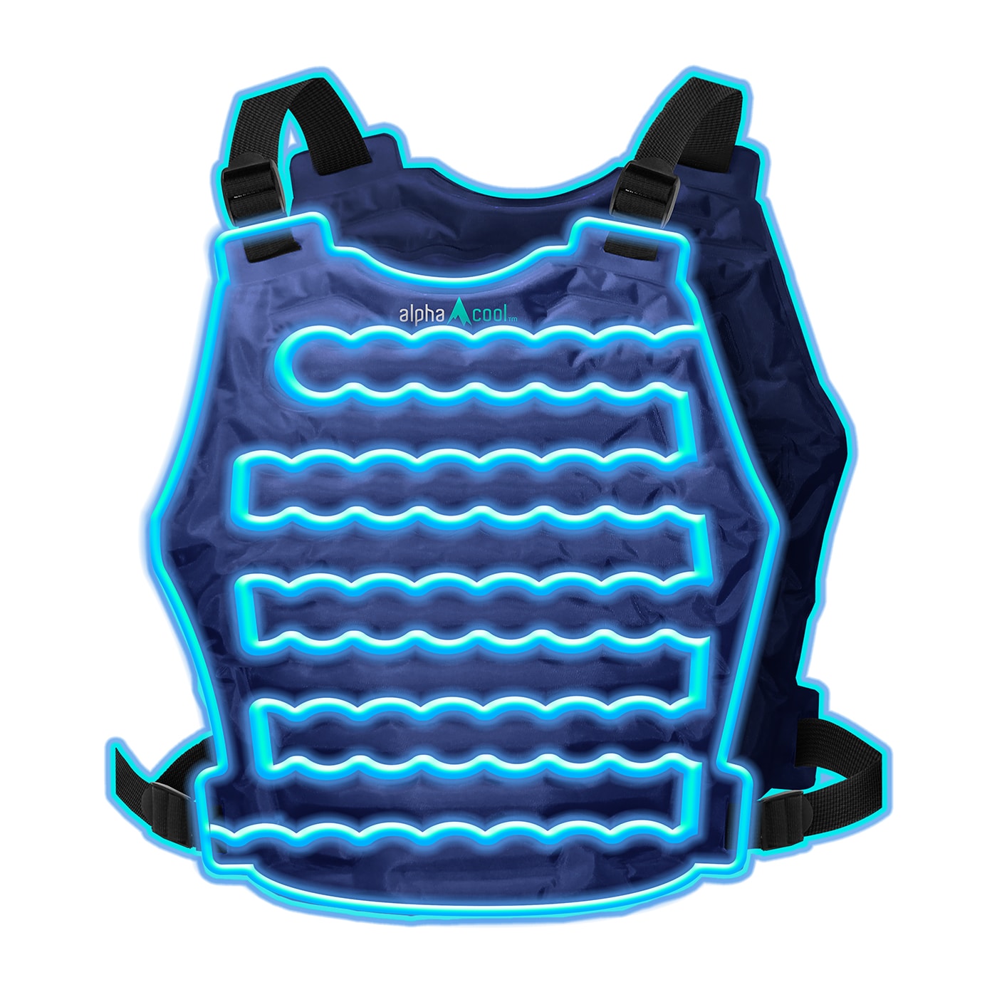 Chaleco de enfriamiento de poliéster azul unisex para adultos AlphaCool AC-NIV-N
