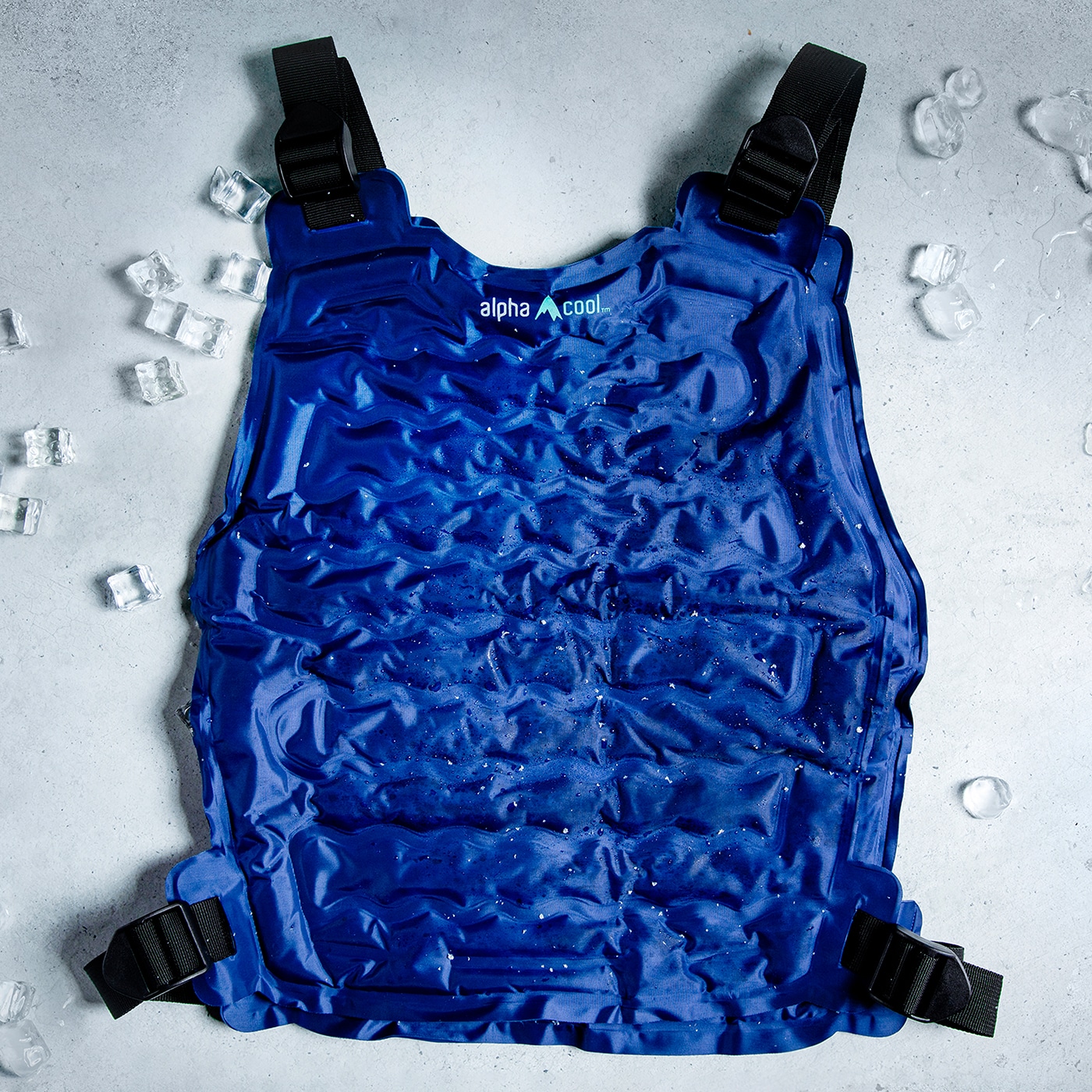 Chaleco de enfriamiento de poliéster azul unisex para adultos AlphaCool AC-NIV-N
