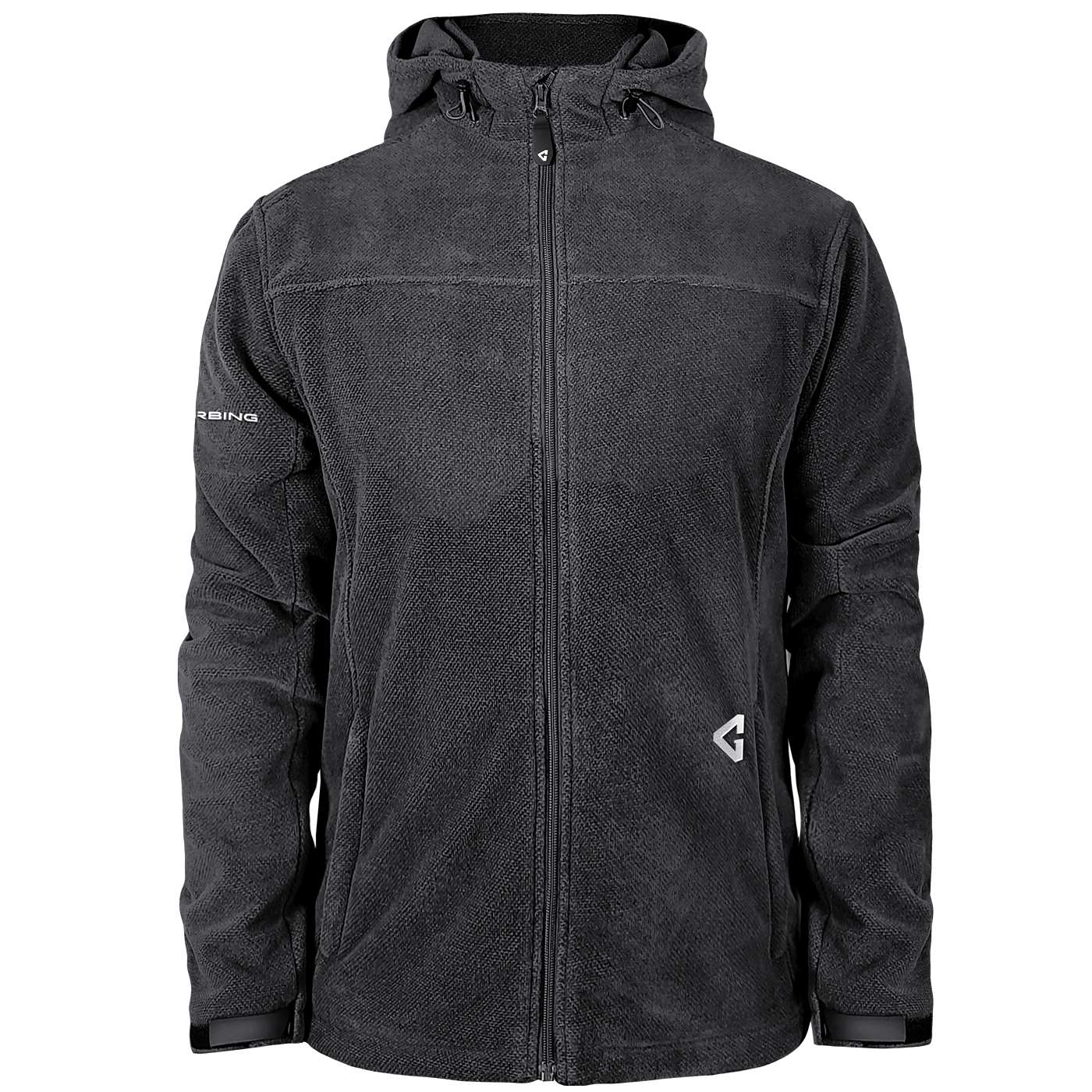 Chamarra térmica gris con capucha para hombre de peso medio de Gerbing (Talla Grande) - Batería y cargador incluidos