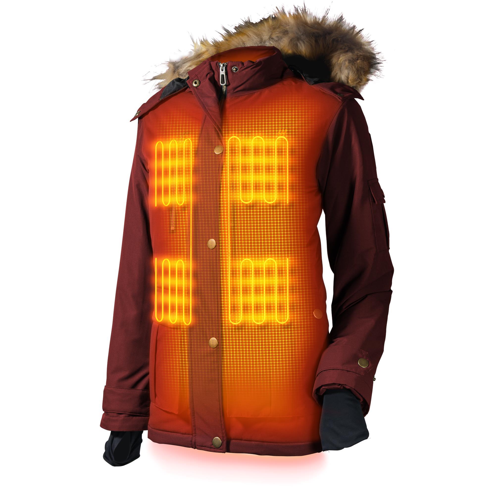 Chamarra térmica roja para mujer de Gobi Heat (talla 2XL)