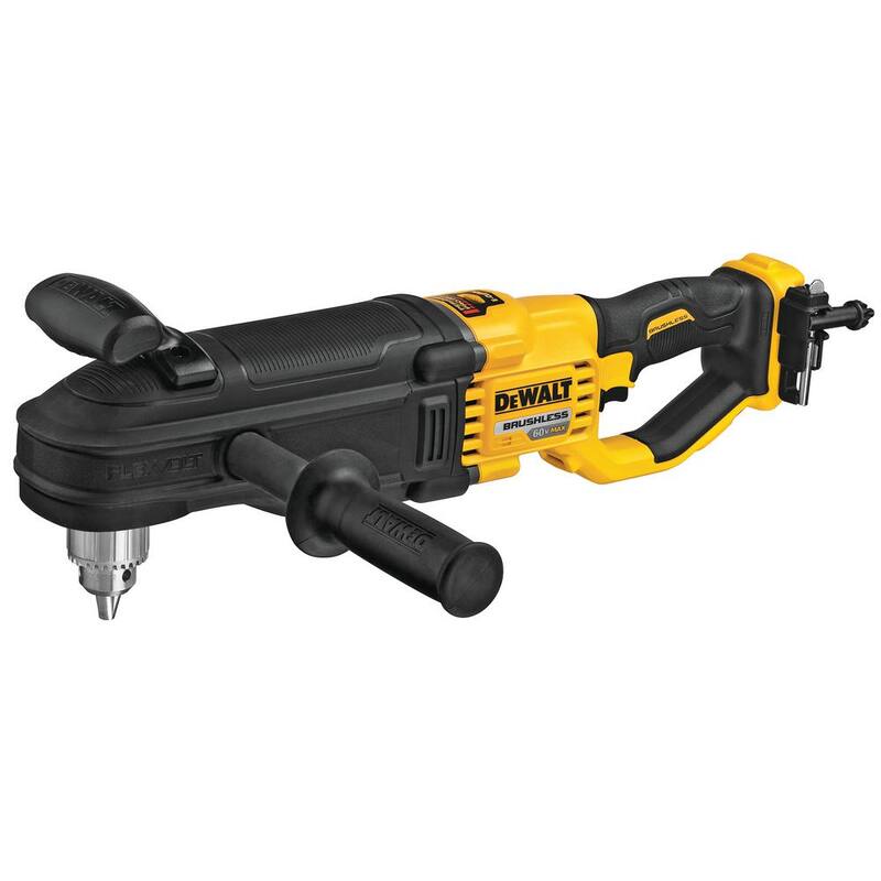 DEWALT FLEXVOLT 60V MAX Taladro de 1/2 pulgadas para montantes y viguetas inalámbrico en línea con embrague electrónico (Herramienta solamente) - DCD470B