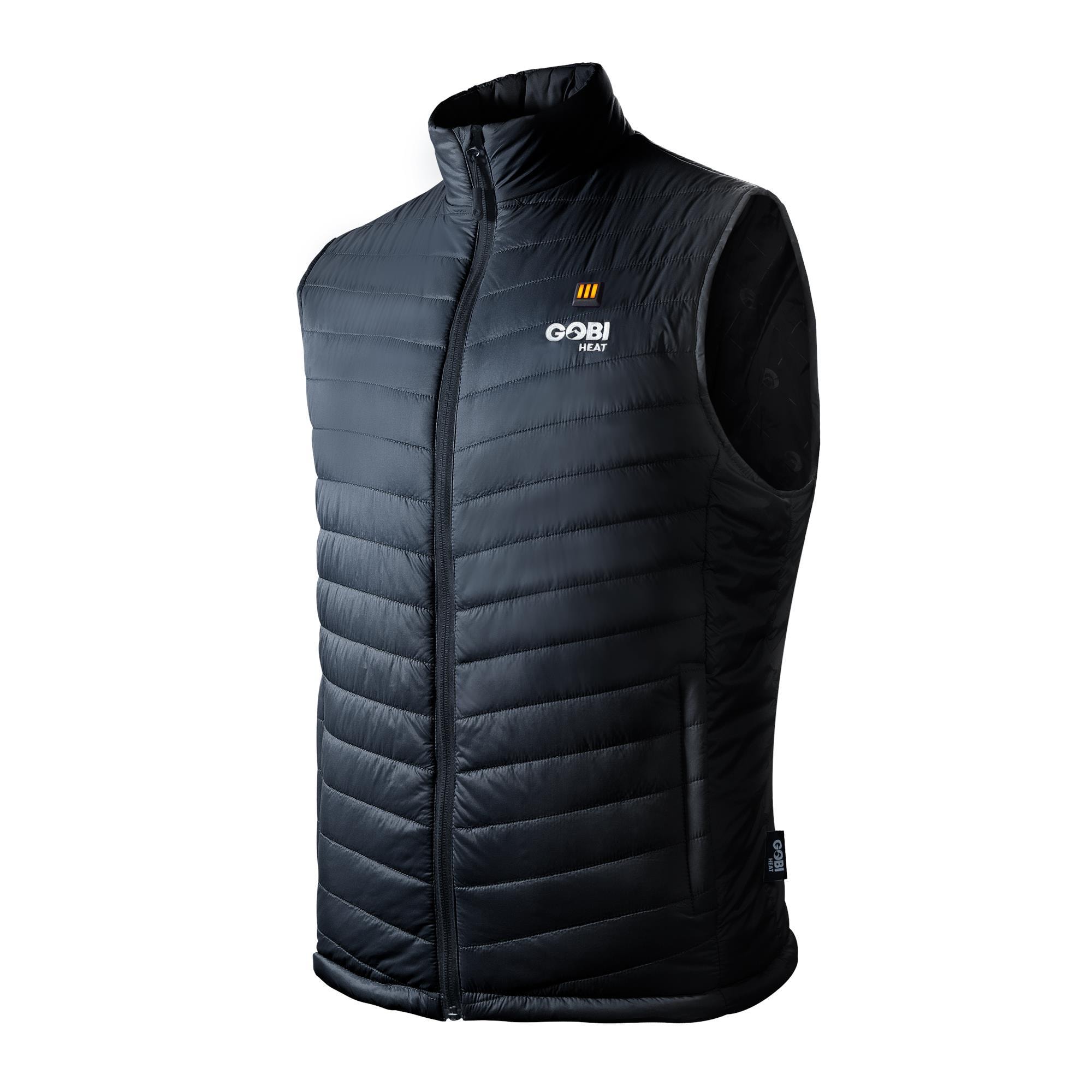 Chaleco térmico de poliéster negro para hombre XL