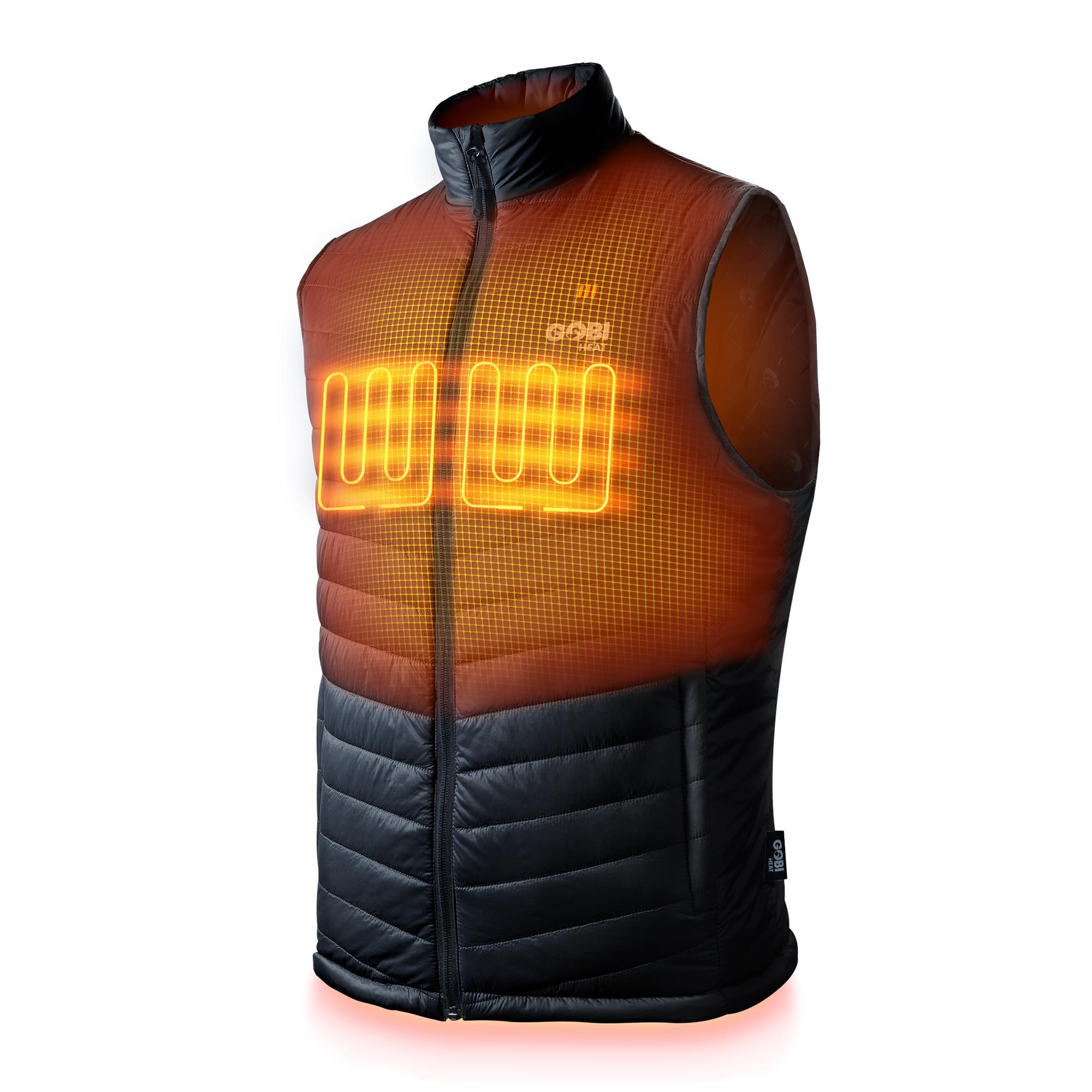 Chaleco térmico de poliéster negro para hombre XL