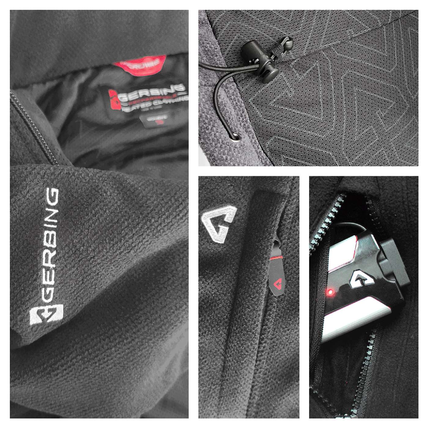 Chamarra Calientita con Capucha de Forro Polar Gris para Hombre de Gerbing (Mediana) Batería y Cargador Incluidos GER-TFJKT-7V-M-G-M