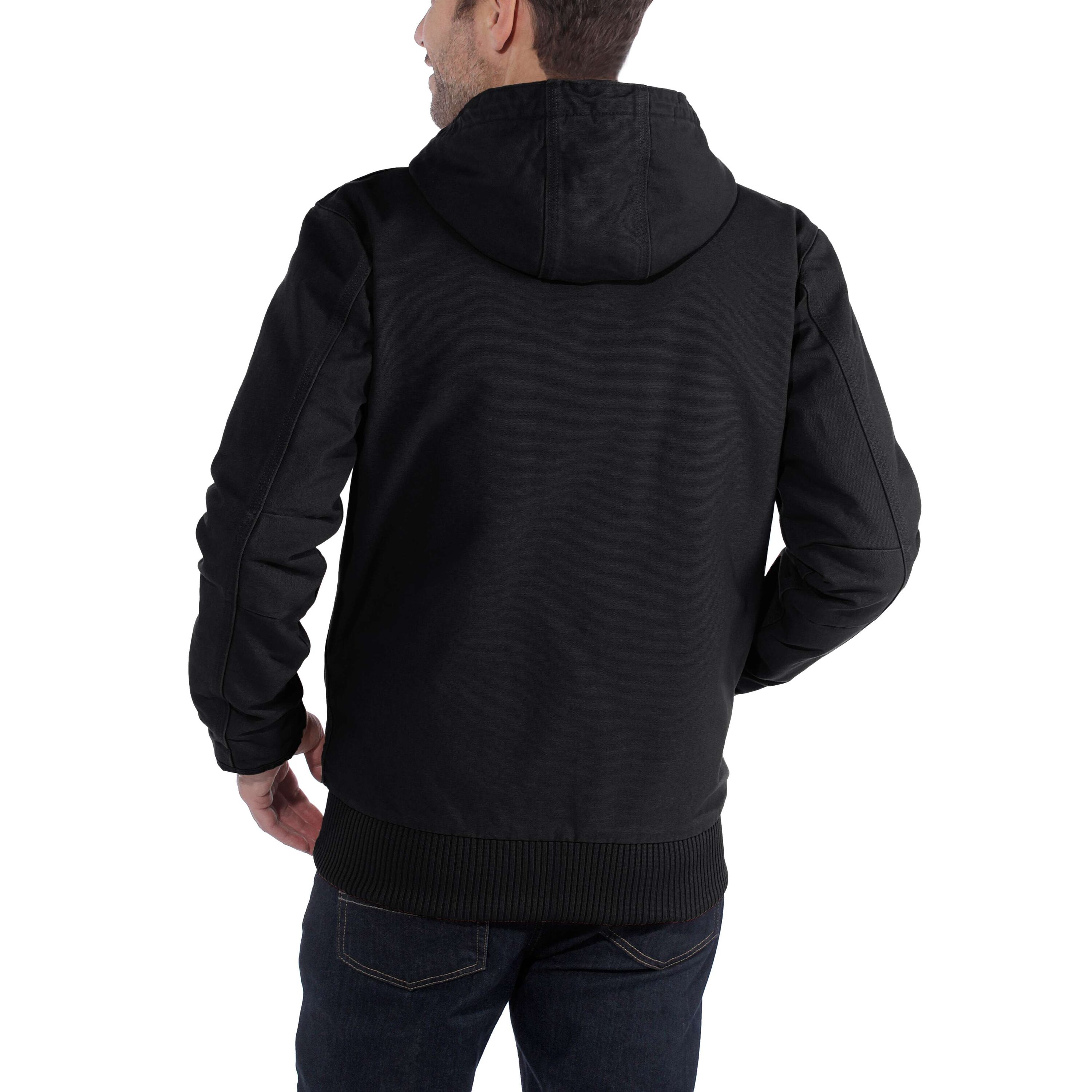 Chamarra de Trabajo Acolchonada con Capucha Tejida de Peso Medio para Hombre en Negro de Carhartt (3XL)