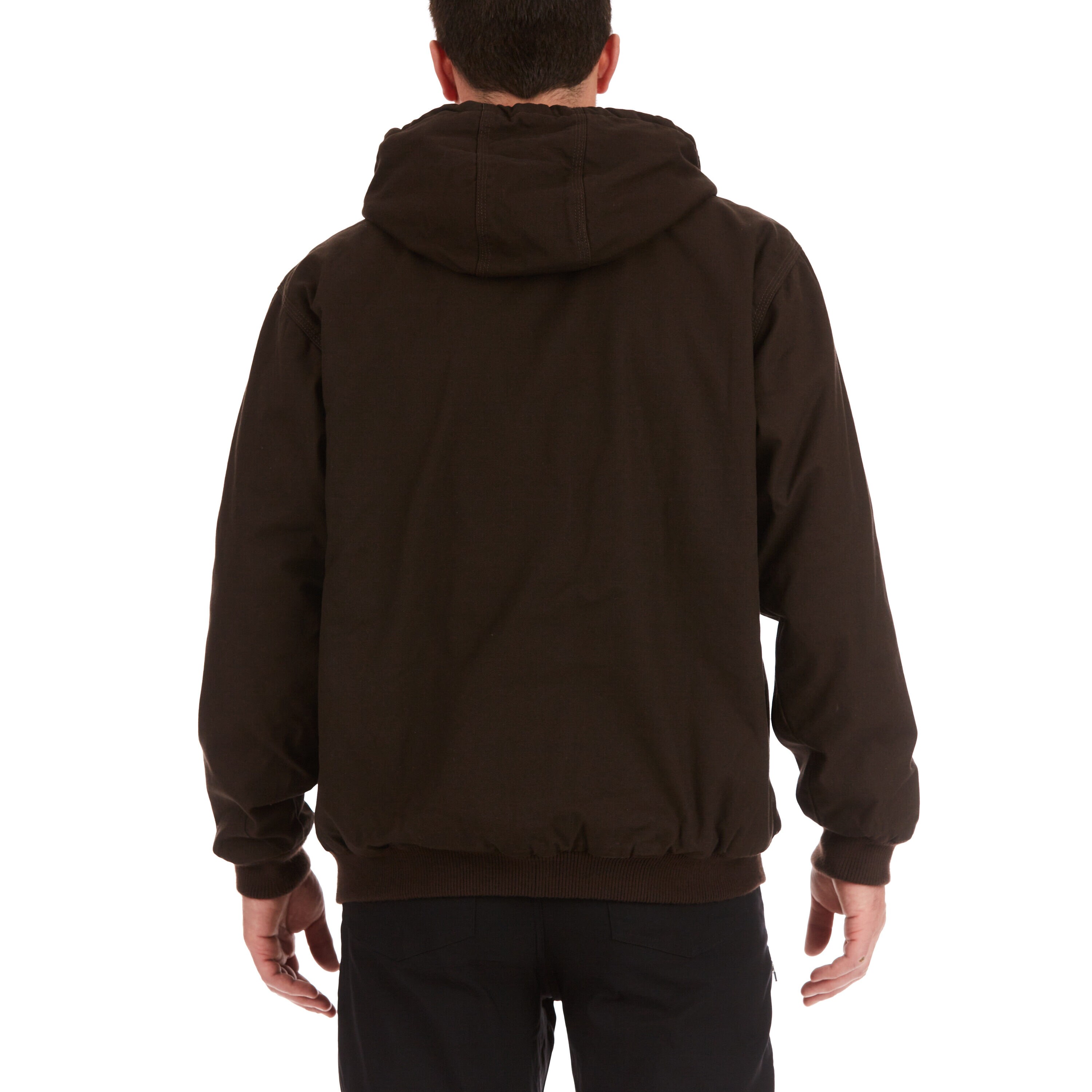 Chamarra de trabajo con capucha de lienzo pesado marrón para hombres de Smith's Workwear (2XL)