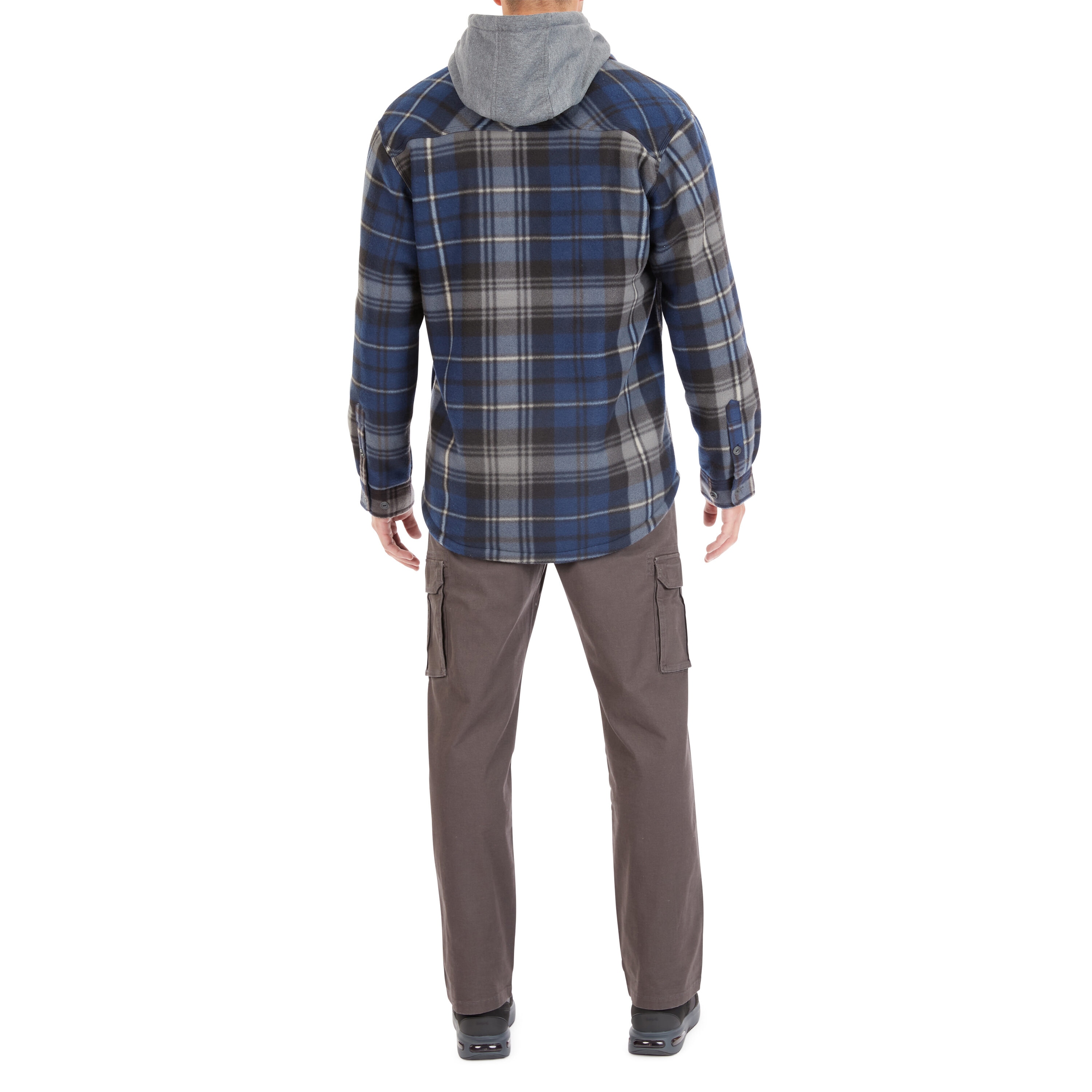 Chamarra de Trabajo Acolchada con Capucha para Hombre en Azul Marino/Gris-368 de Smith's Workwear (2XL)