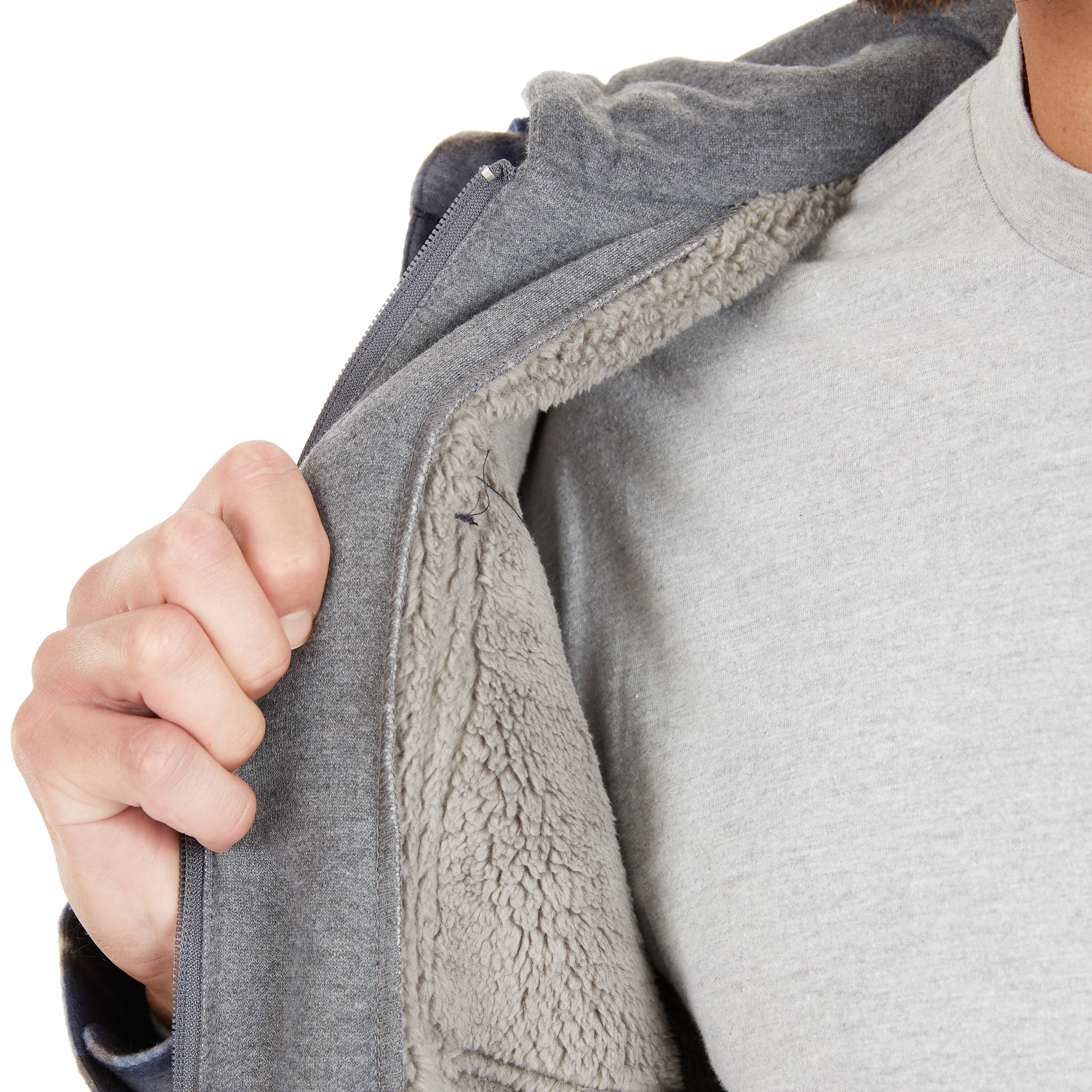 Chamarra de Trabajo Acolchada con Capucha para Hombre en Azul Marino/Gris-368 de Smith's Workwear (2XL)