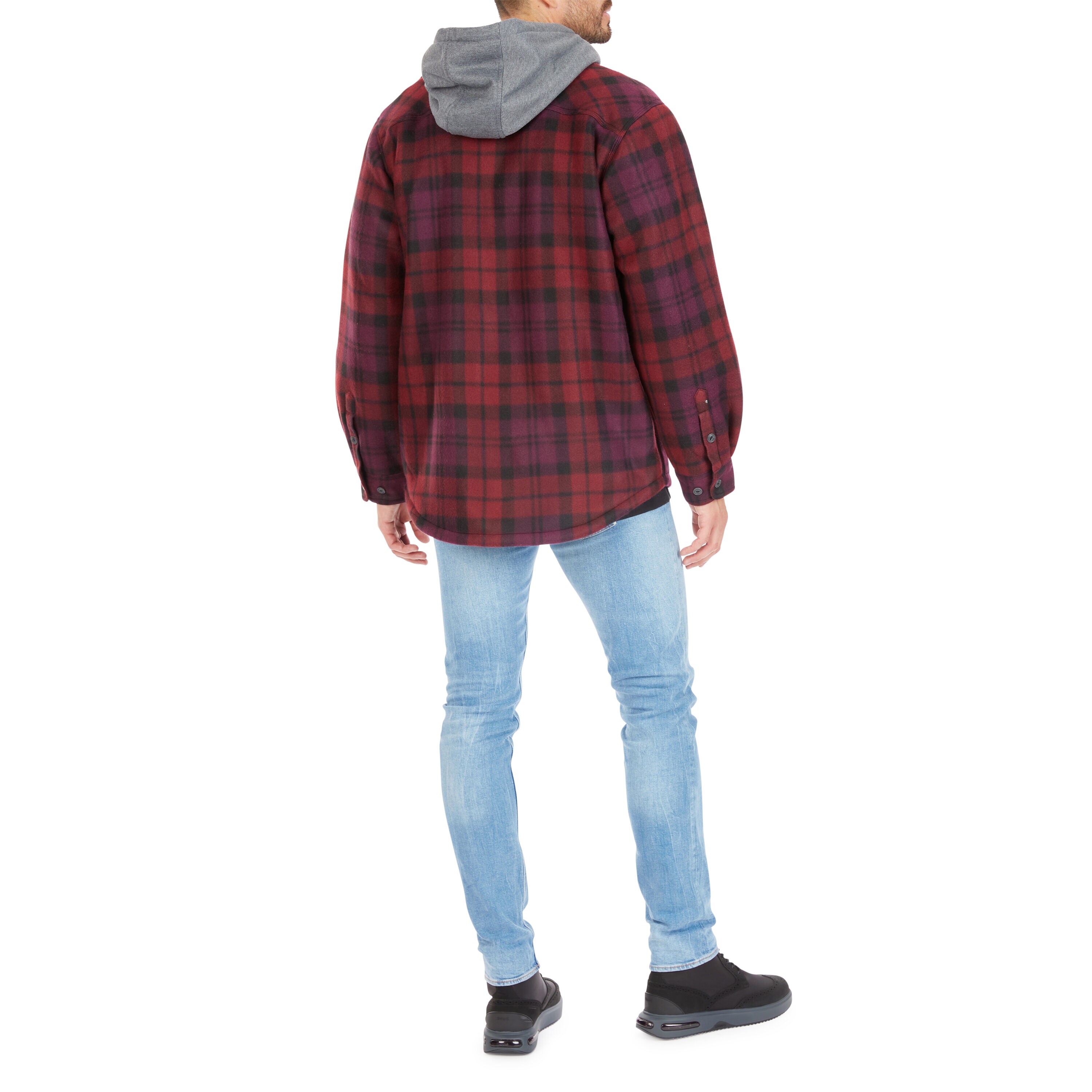 Chamarra de Trabajo Acolchada con Capucha en Borgoña para Hombres de Smith's Workwear (2XL)