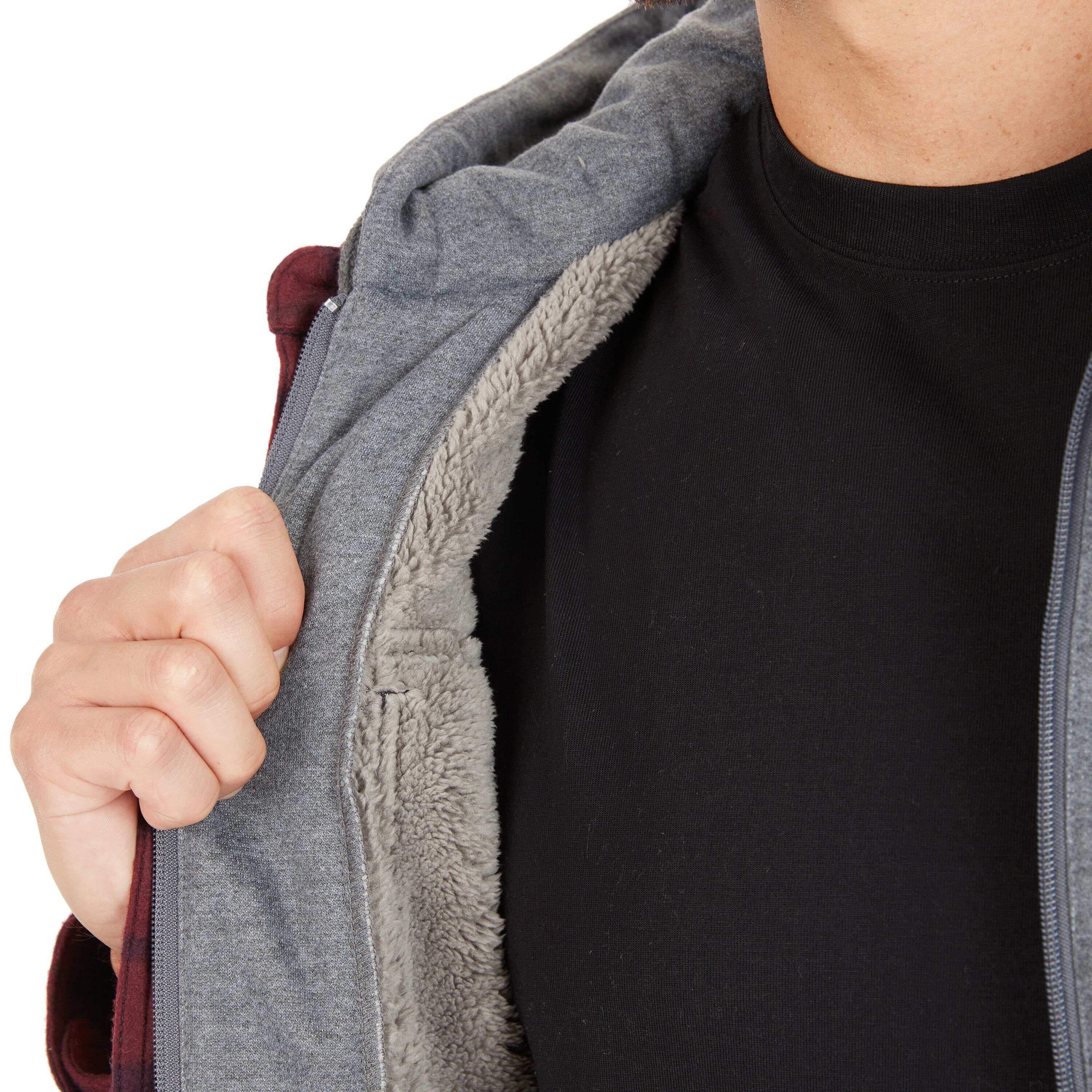 Chamarra de Trabajo Acolchada con Capucha en Borgoña para Hombres de Smith's Workwear (2XL)
