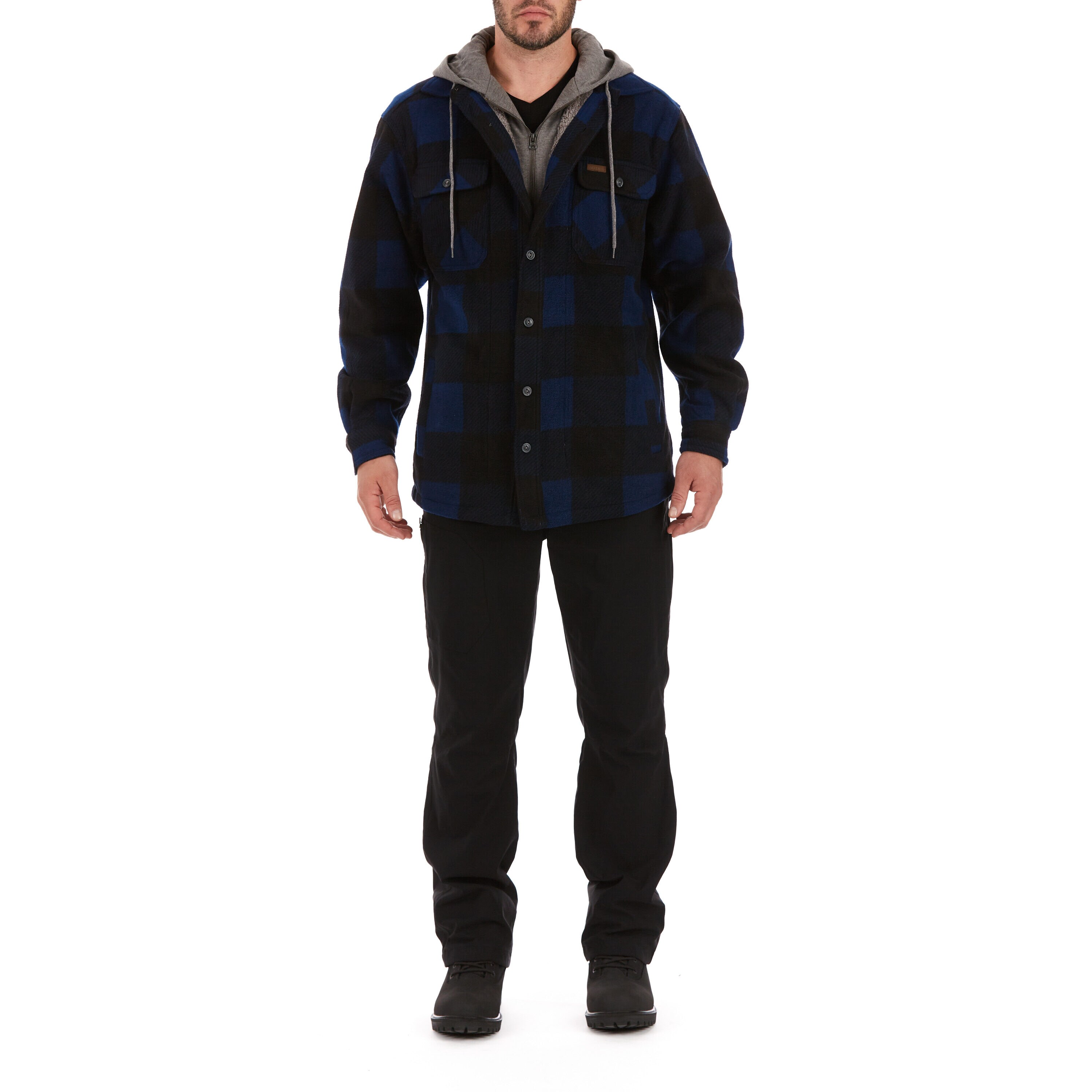 Chamarra de trabajo aislada con capucha en azul/negro para hombres de Smith's Workwear (2XL)