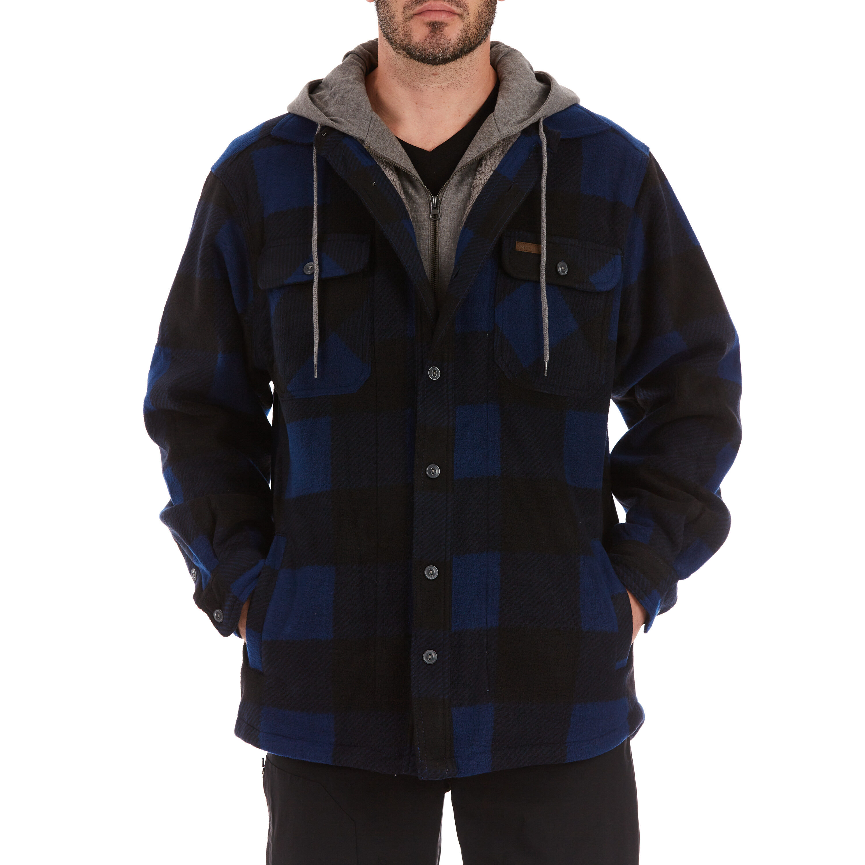 Chamarra de trabajo aislada con capucha en azul/negro para hombres de Smith's Workwear (2XL)