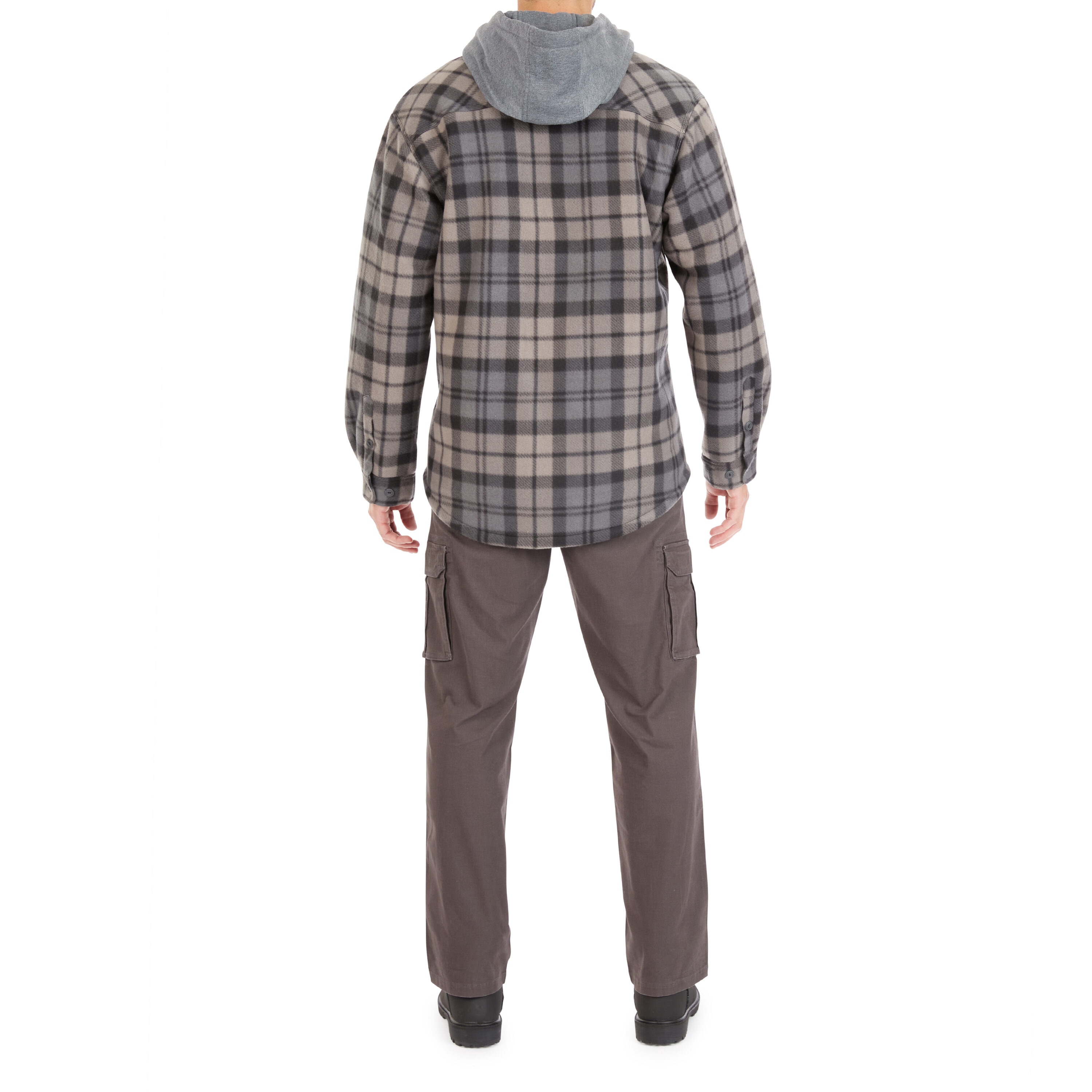 Chamarra de trabajo aislada con capucha de poliéster negro/gris para hombre de Smith's Workwear (2XL)