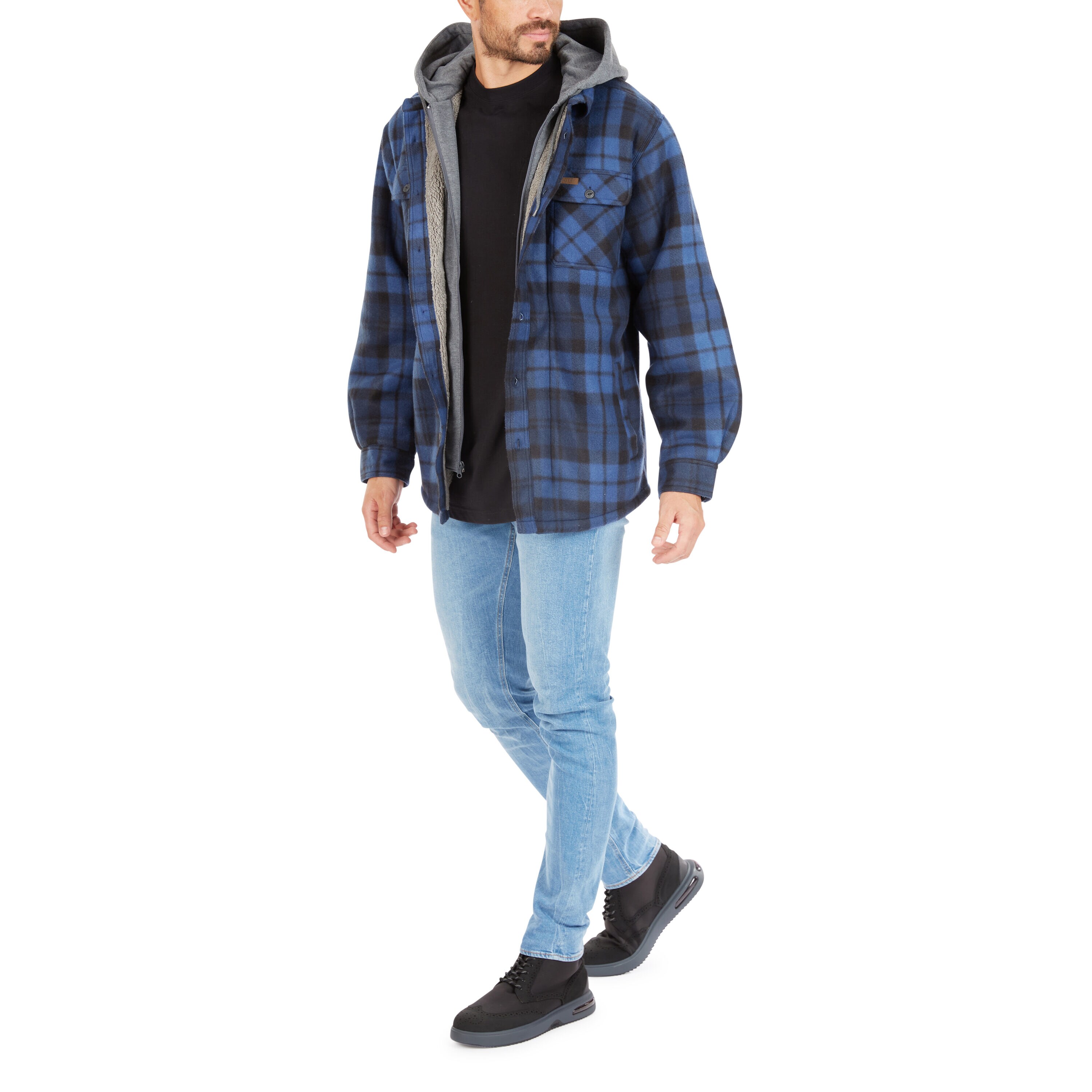 Chamarra de trabajo con capucha Smith's Workwear para hombre en color azul marino, aislante de poliéster (talla 2XL)