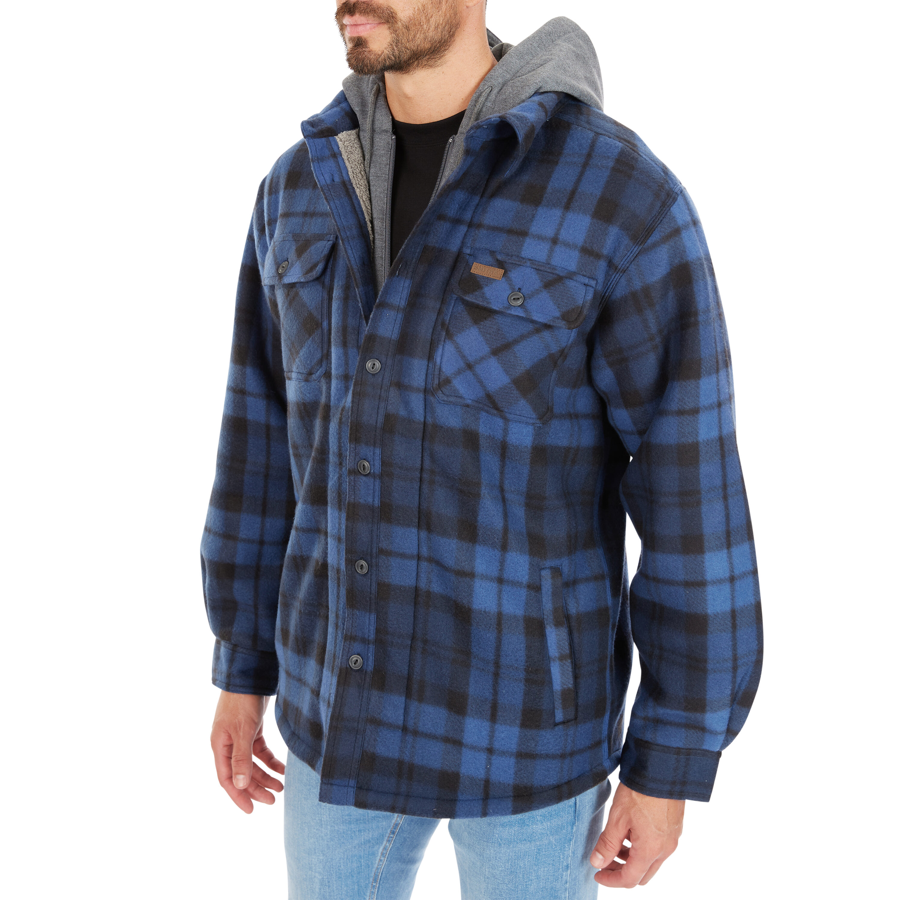 Chamarra de trabajo con capucha Smith's Workwear para hombre en color azul marino, aislante de poliéster (talla 2XL)