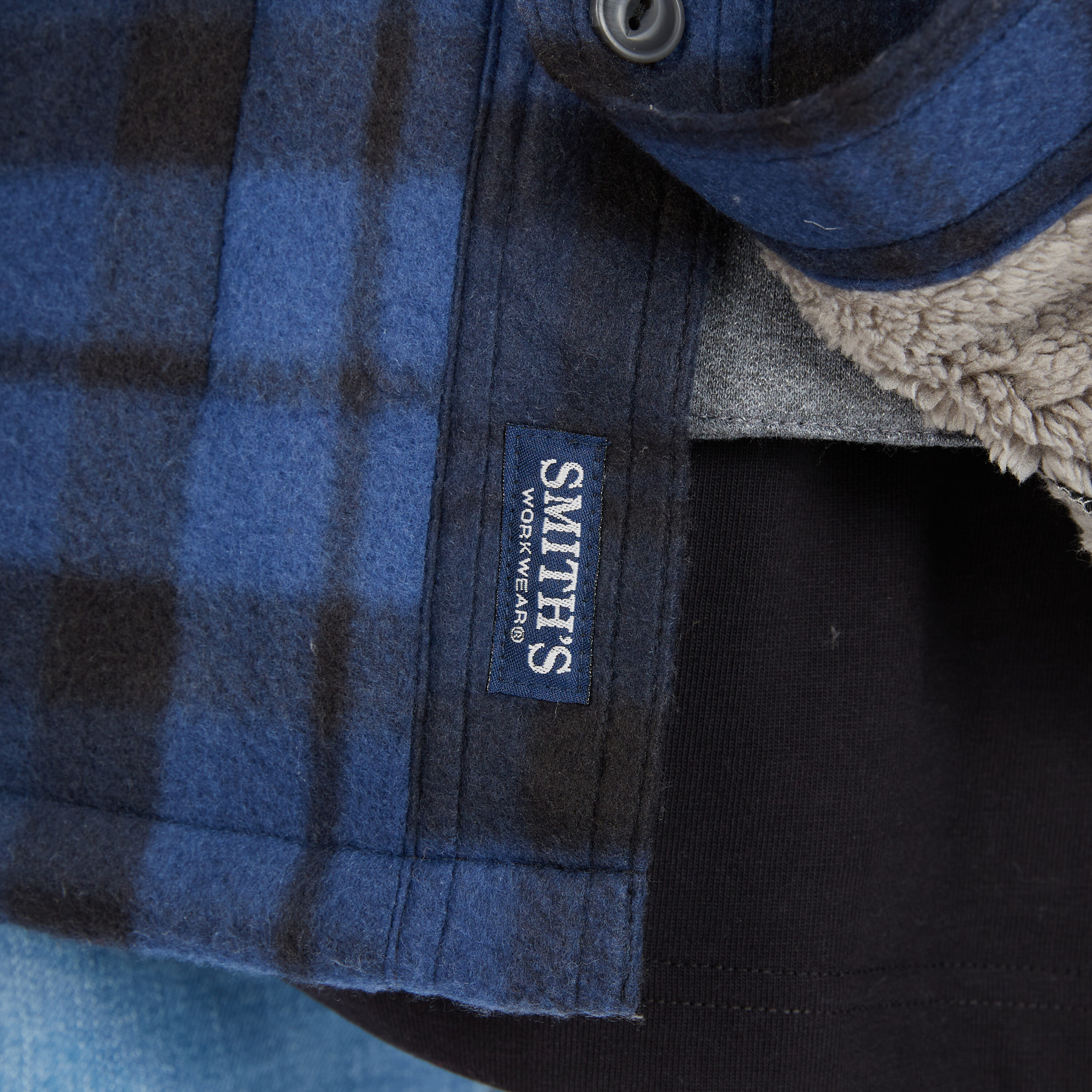 Chamarra de trabajo con capucha Smith's Workwear para hombre en color azul marino, aislante de poliéster (talla 2XL)