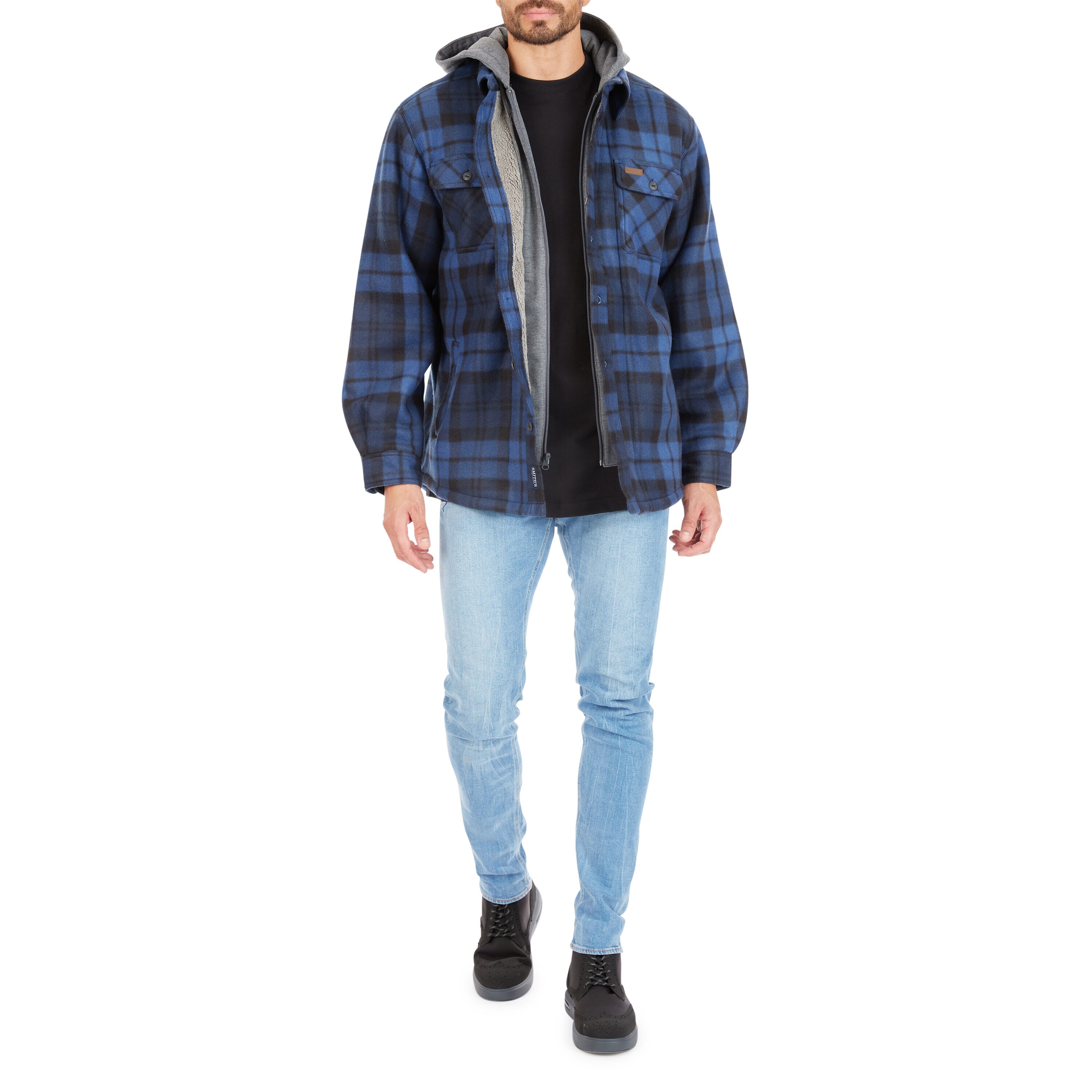 Chamarra de trabajo con capucha Smith's Workwear para hombre en color azul marino, aislante de poliéster (talla 2XL)
