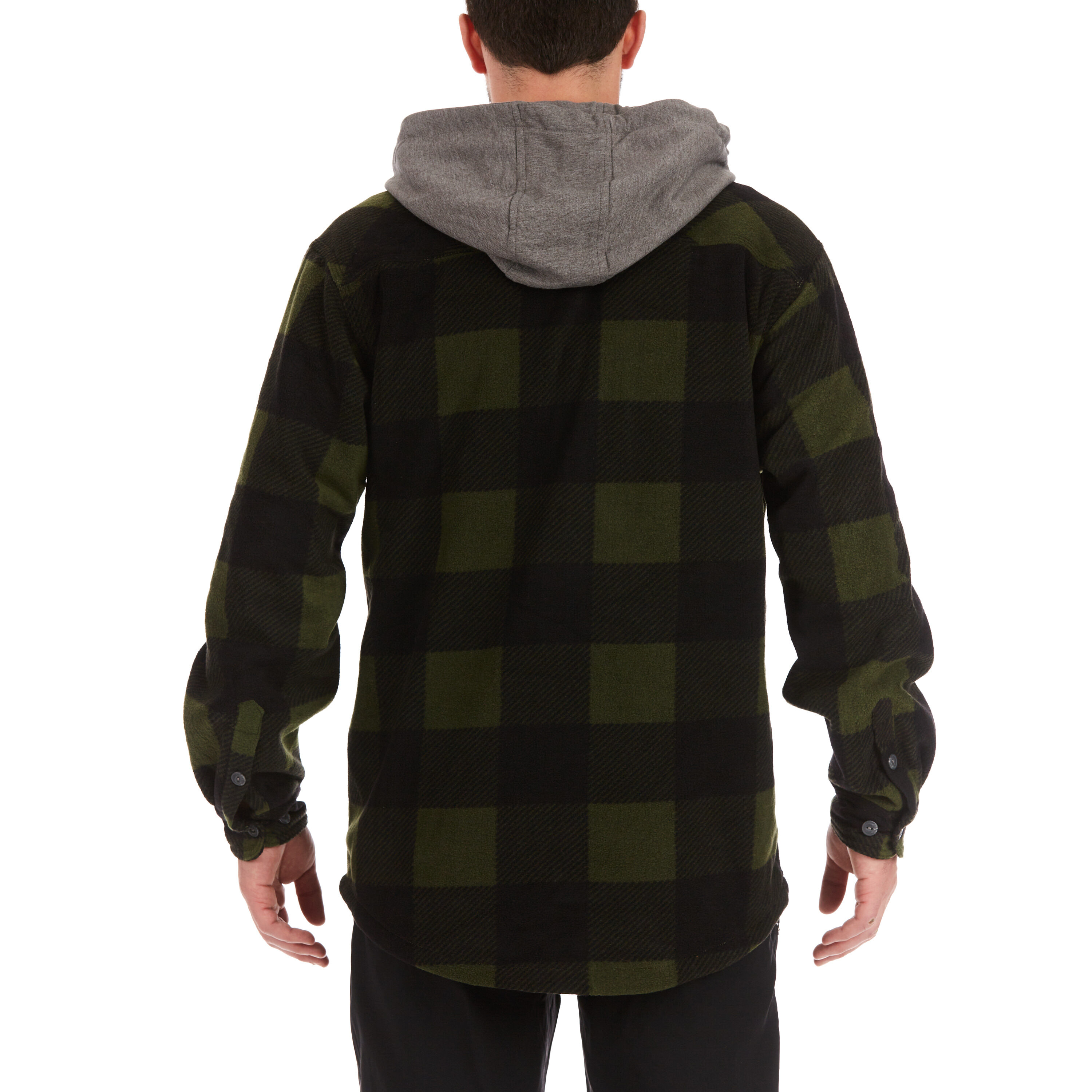 Chamarra de trabajo aislada con capucha en poliéster para hombre en color olivo/negro (2XL)