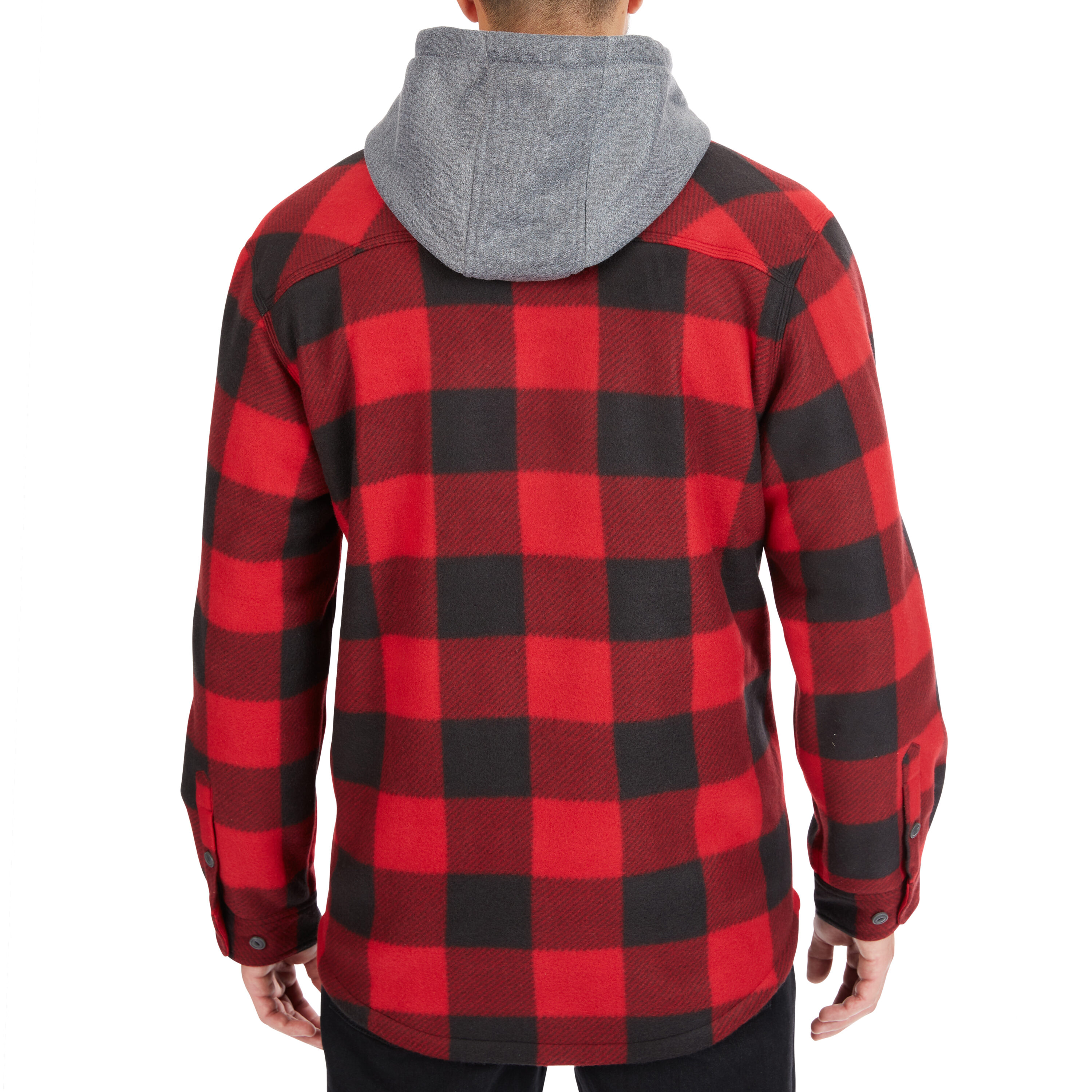 Chamarra de trabajo aislada con capucha de poliéster rojo/negro para hombre de Smith's Workwear (2XL)