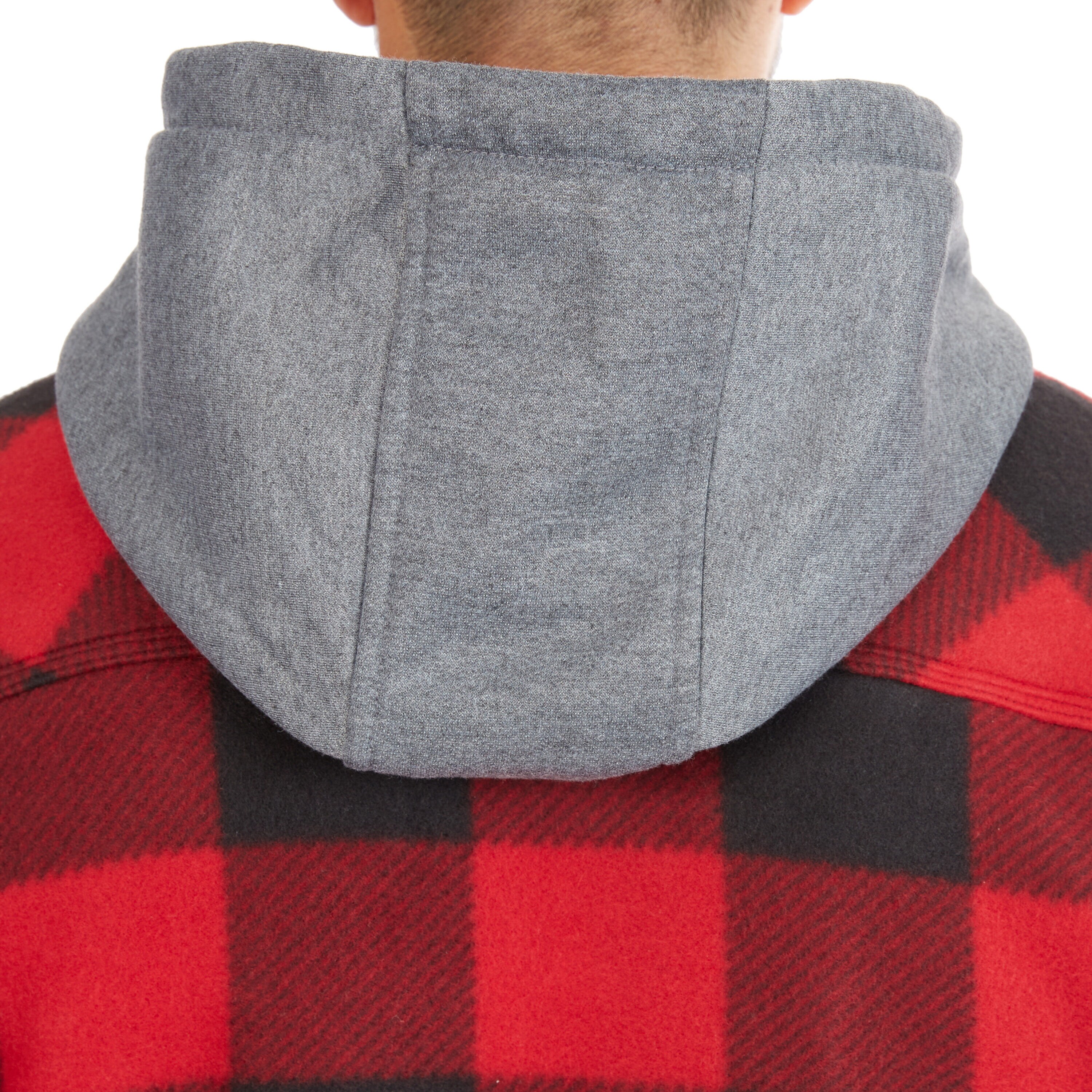 Chamarra de trabajo aislada con capucha de poliéster rojo/negro para hombre de Smith's Workwear (2XL)