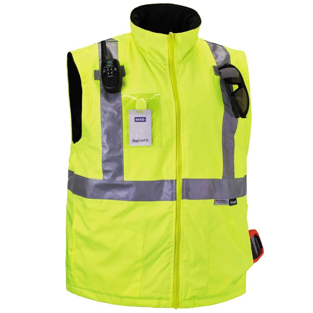 Chamarra de trabajo aislada con capucha en color limón para adultos unisex GloWear (3XL) 25497