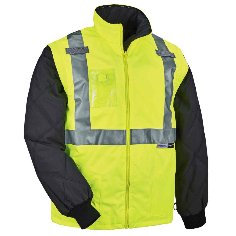 Chamarra de trabajo aislada con capucha en color limón para adultos unisex GloWear (3XL) 25497