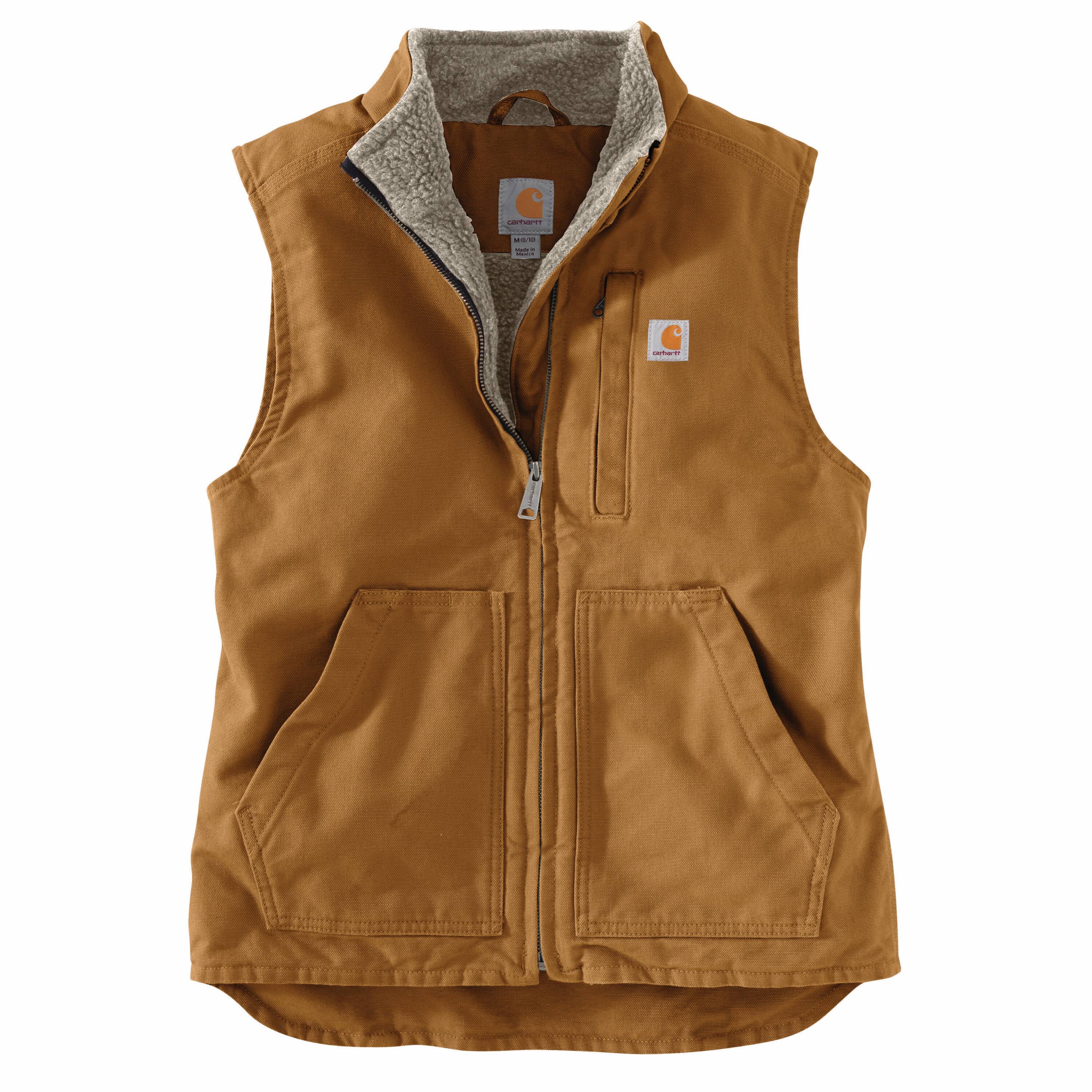 Chaleco Acolchado de Mujer en Poliéster Café Carhartt Talla Extra Grande