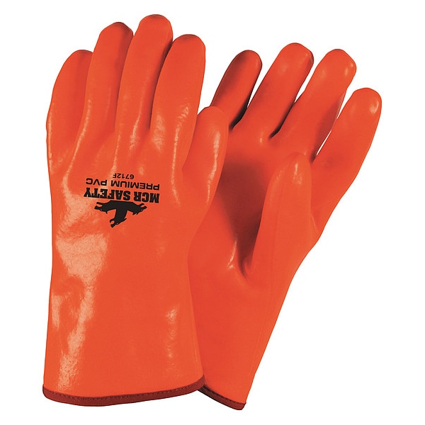 Guantes resistentes a químicos de 12" Mcr Safety, PVC, L, paquete de 12 - 6712F