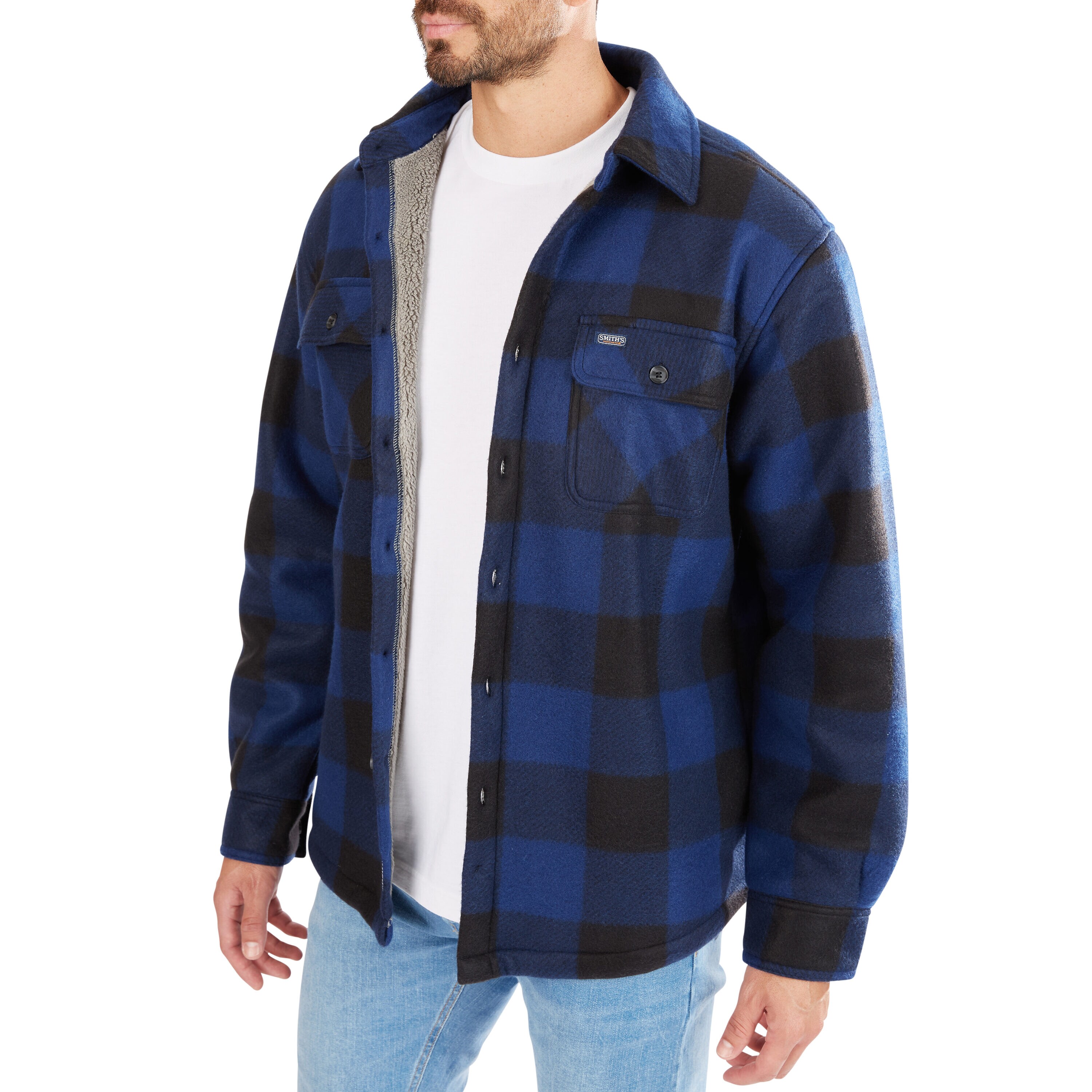 Ropa de trabajo para hombre en azul/negro con forro de poliéster aislado (talla mediana) S4564-AZ/NG-M