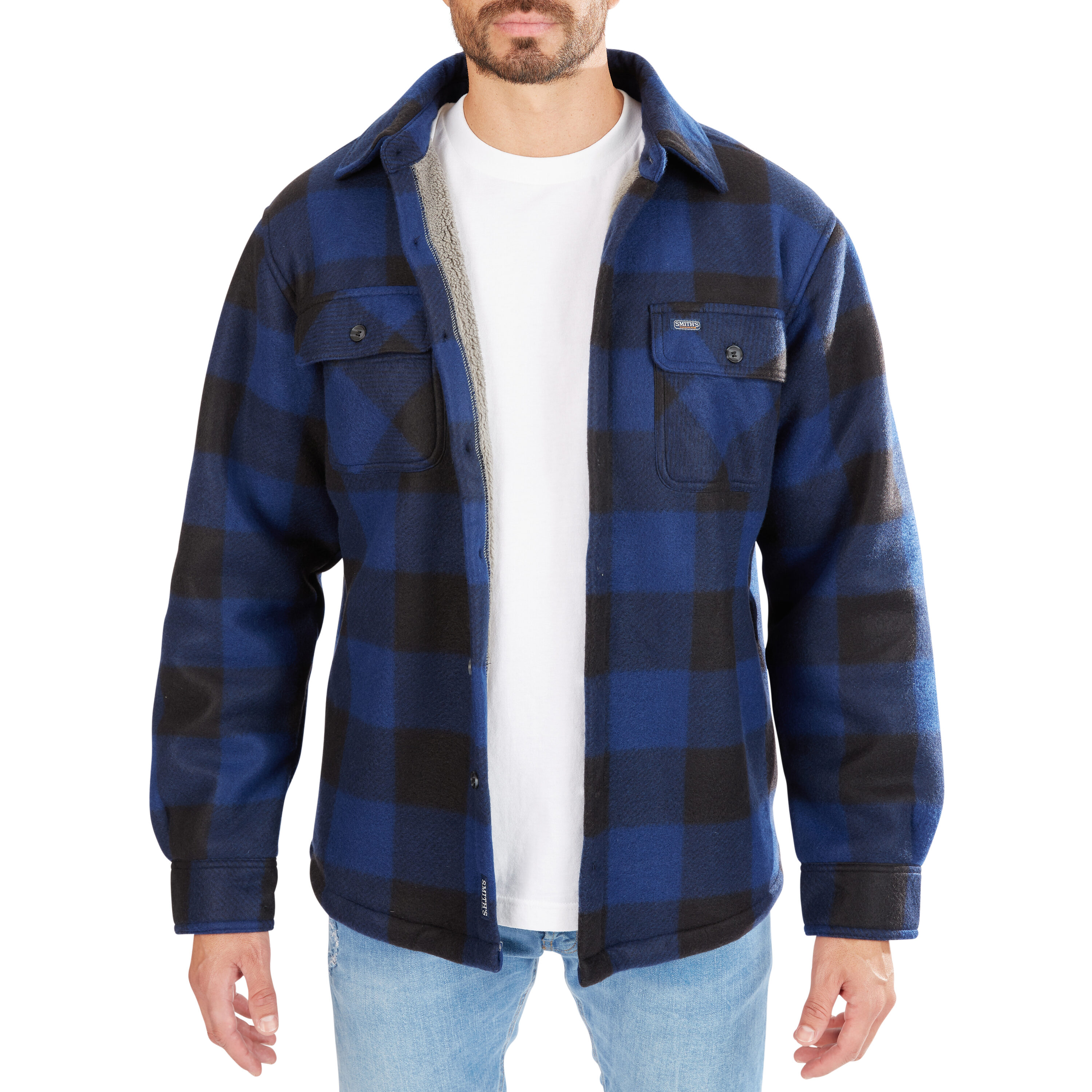 Ropa de trabajo para hombre en azul/negro con forro de poliéster aislado (talla mediana) S4564-AZ/NG-M