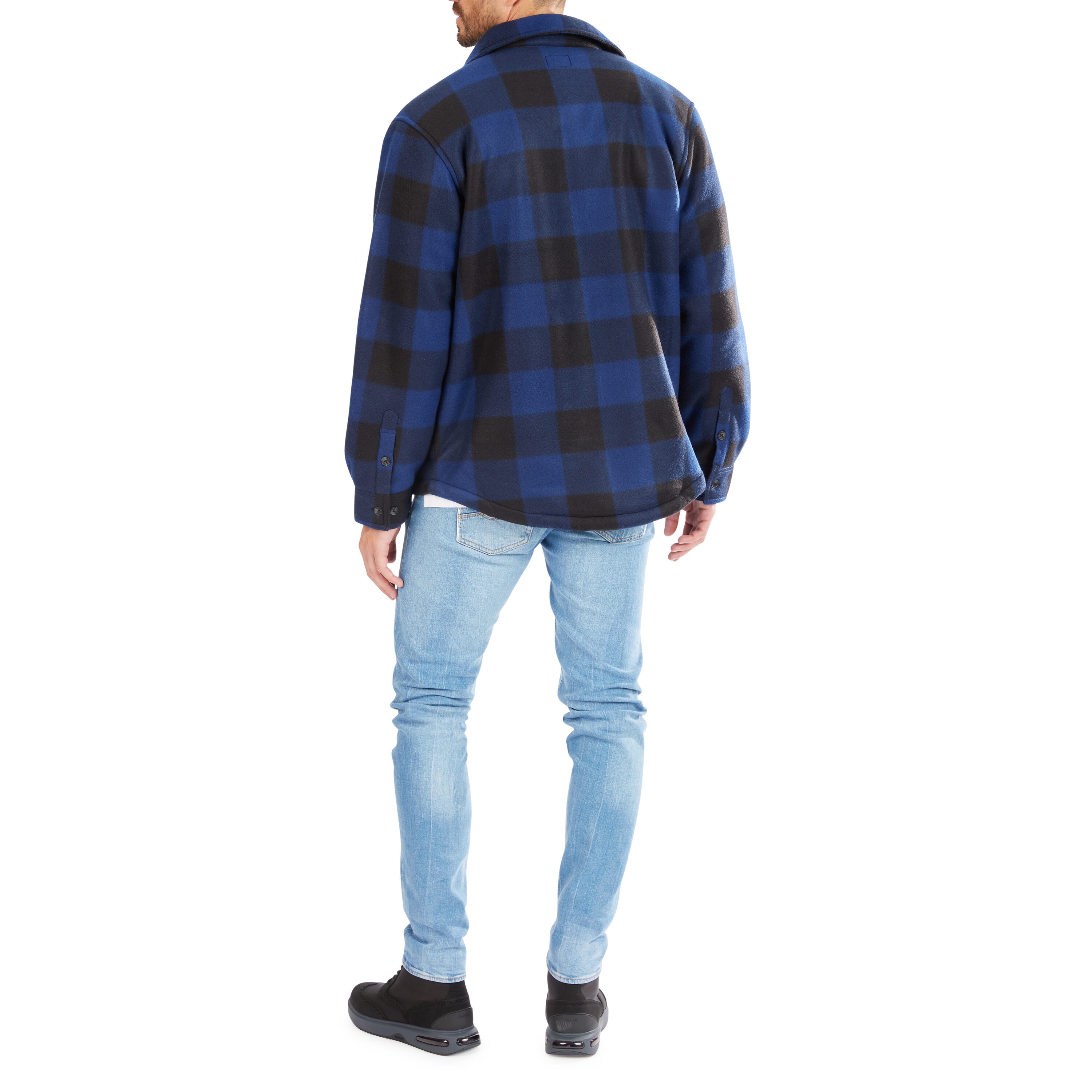 Ropa de trabajo para hombre en azul/negro con forro de poliéster aislado (talla mediana) S4564-AZ/NG-M