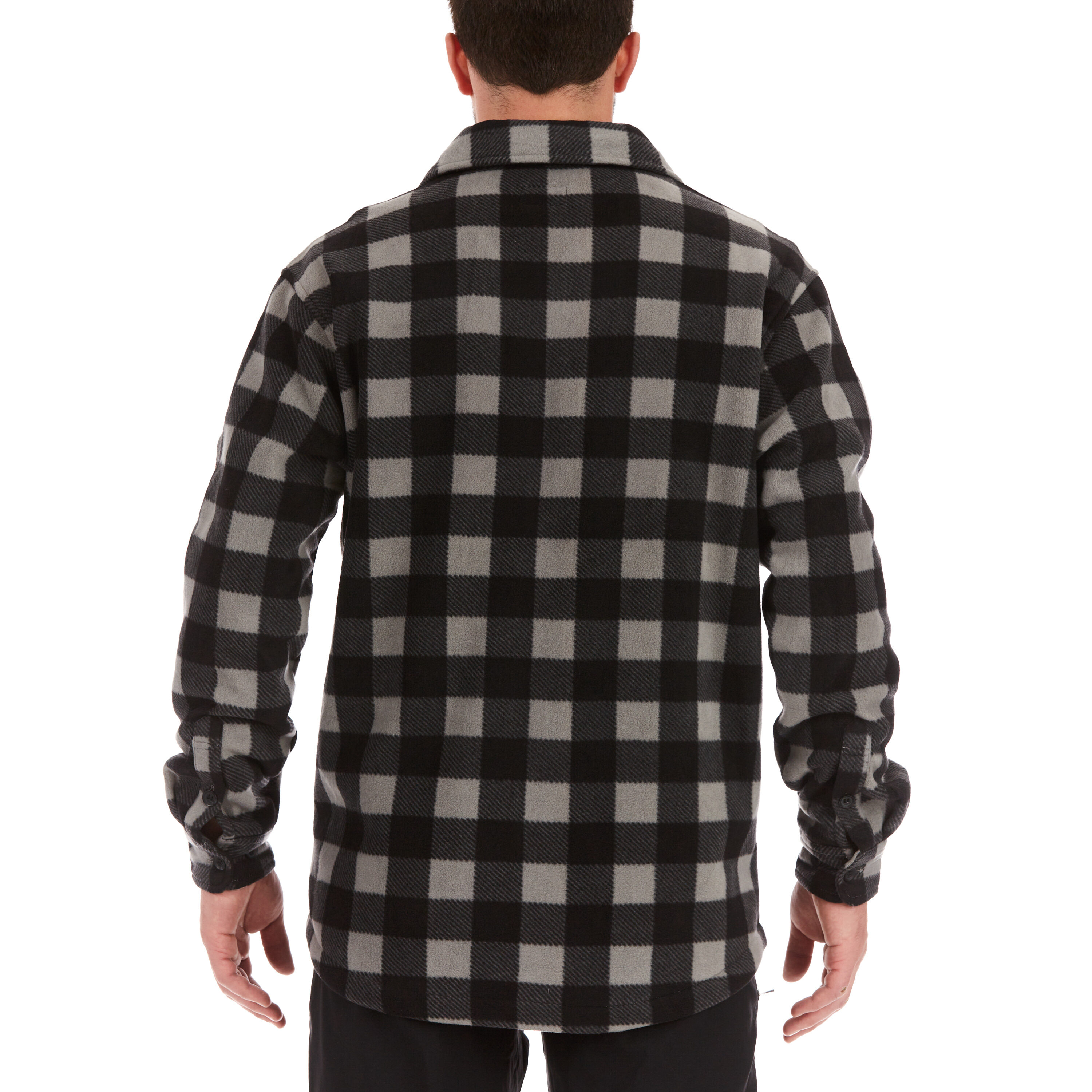 Ropa de trabajo para hombres en gris/negro-371 de poliéster con forro de polar (Mediano) S4564-GBK-M
