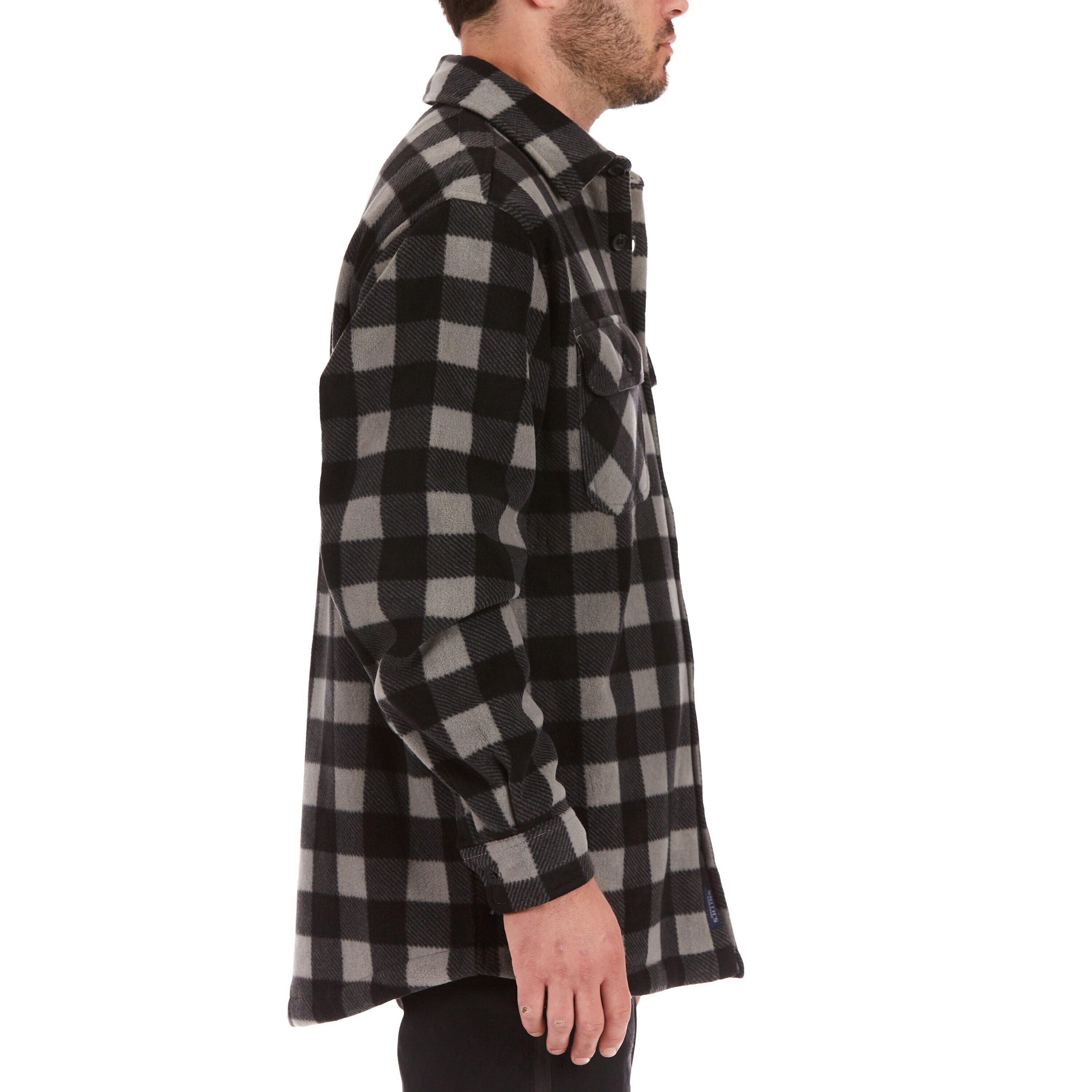 Ropa de trabajo para hombres en gris/negro-371 de poliéster con forro de polar (Mediano) S4564-GBK-M