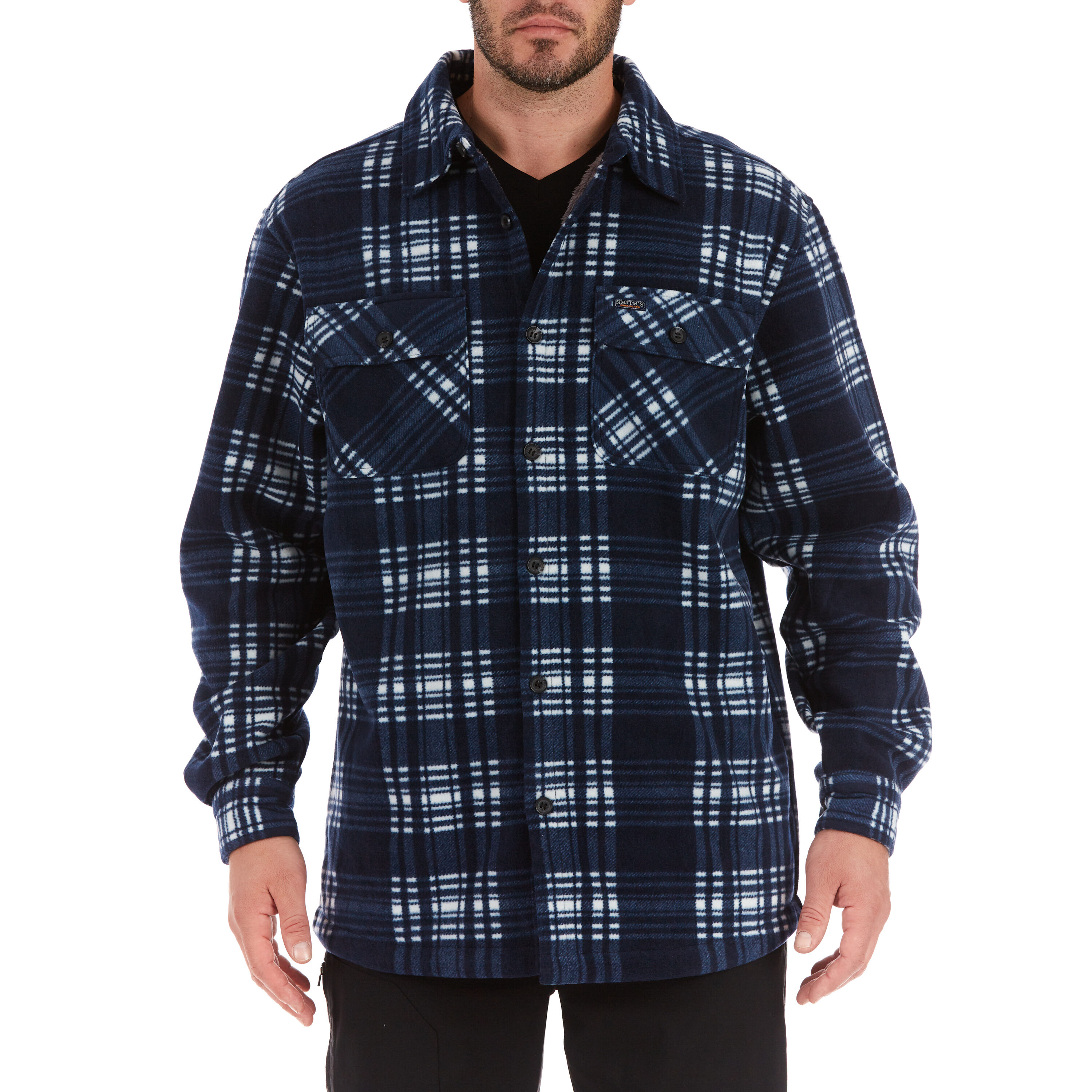 Ropa de trabajo para hombre en azul marino/blanco con forro de poliéster aislado (talla mediana) S4564-NW-M