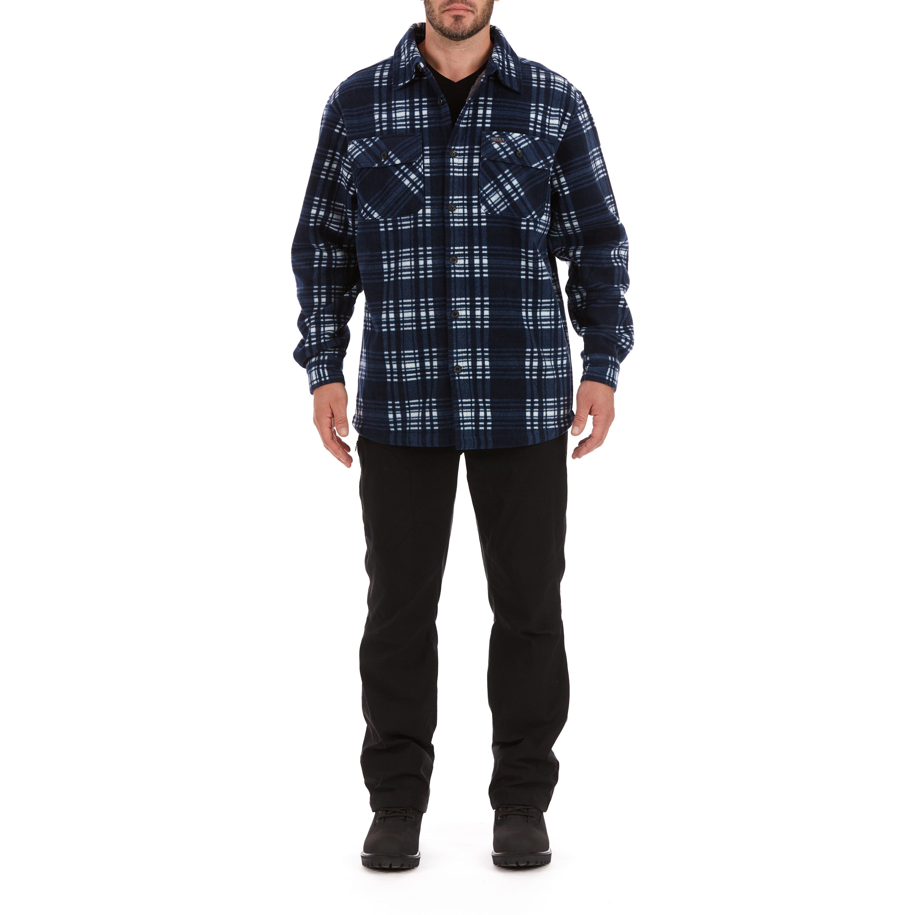 Ropa de trabajo para hombre en azul marino/blanco con forro de poliéster aislado (talla mediana) S4564-NW-M