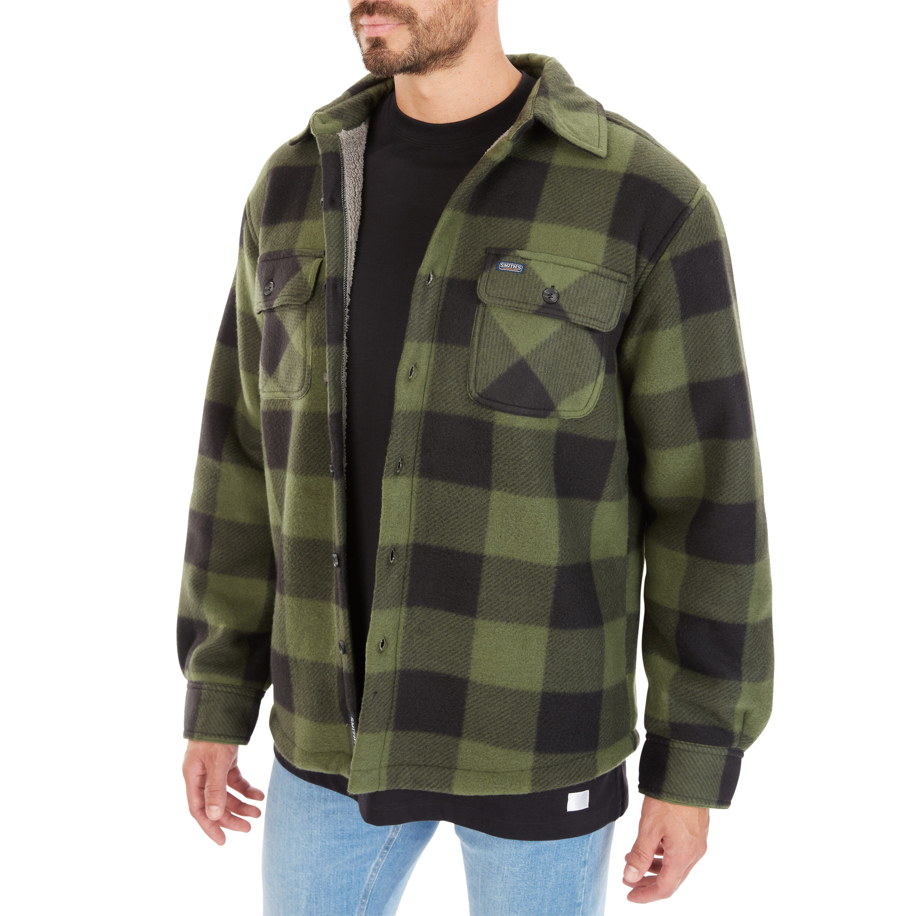 Ropa de trabajo Smith para hombre, verde/negro-503, forro polar de poliéster aislado (Mediano) S4564-OB-M