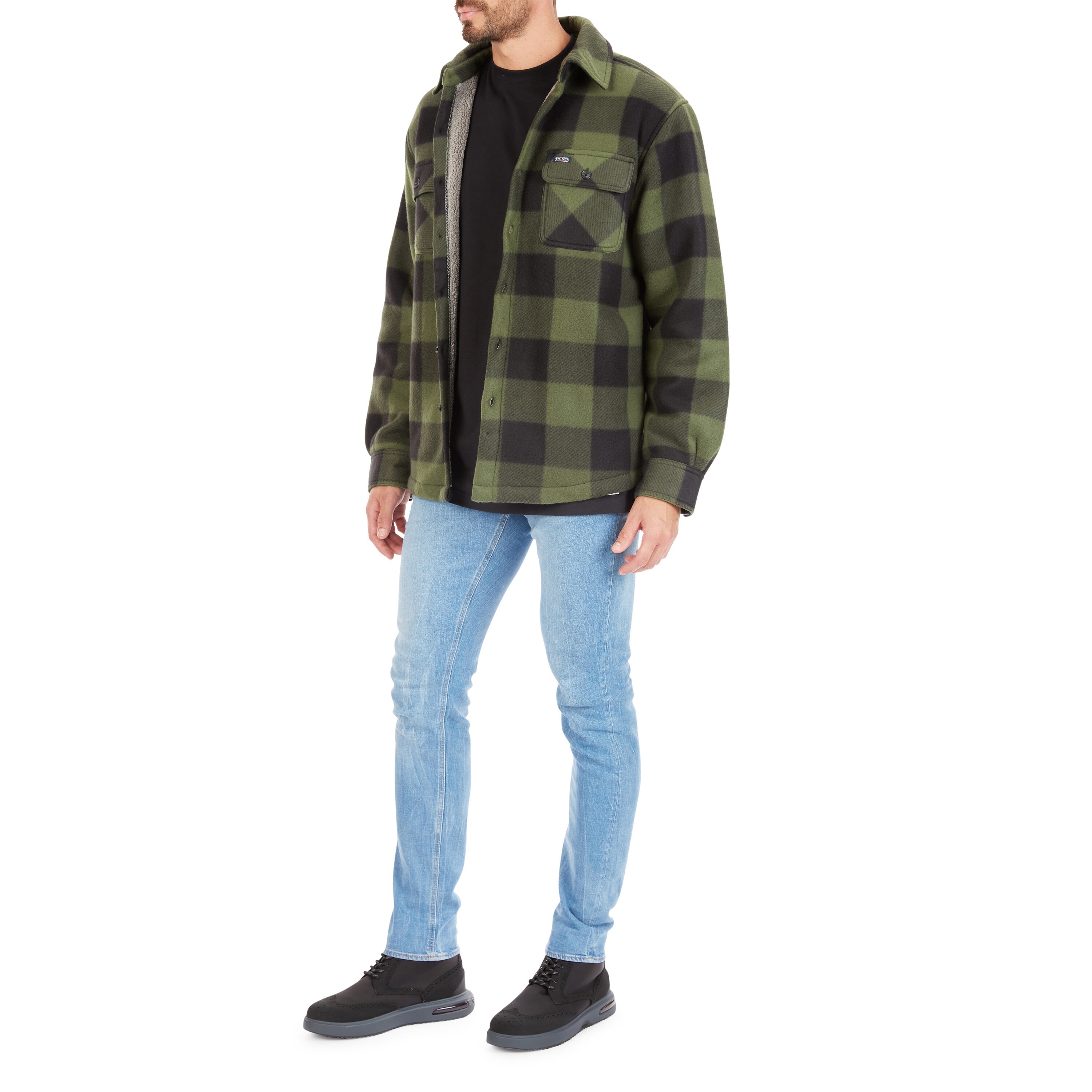 Ropa de trabajo Smith para hombre, verde/negro-503, forro polar de poliéster aislado (Mediano) S4564-OB-M