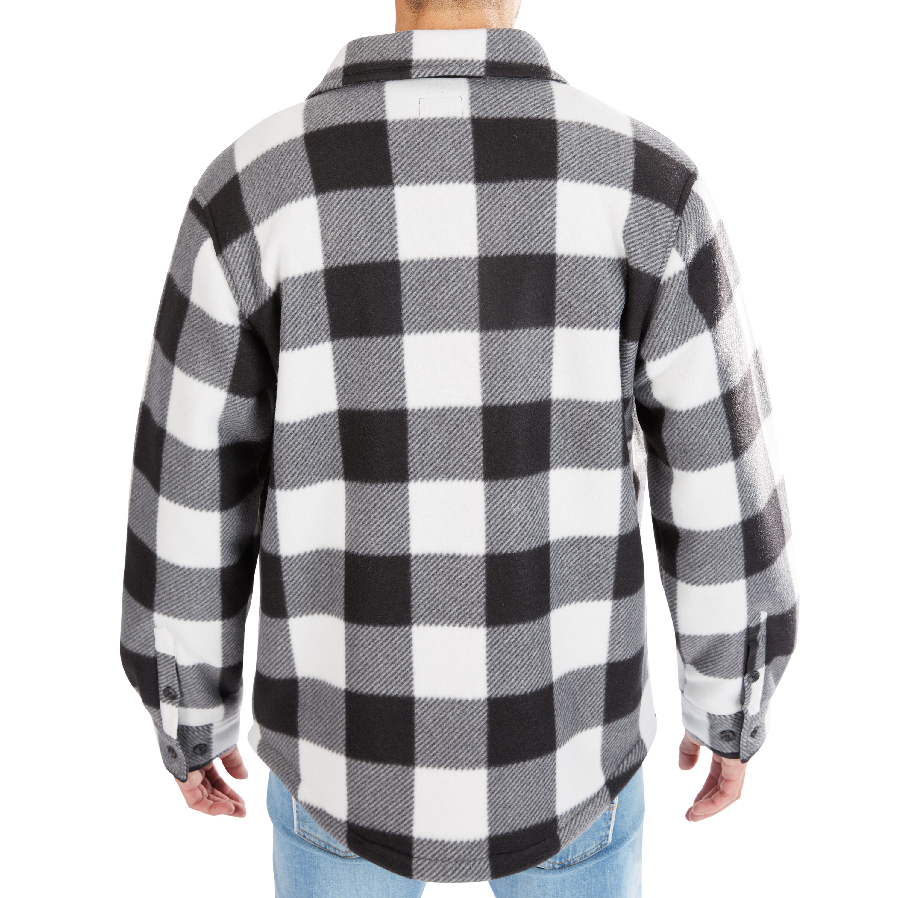 Ropa de Trabajo para Hombres de Smith en Blanco/Negro-503 de Poliéster con Forro de Lana Aislante (Mediano) S4564-WB-M