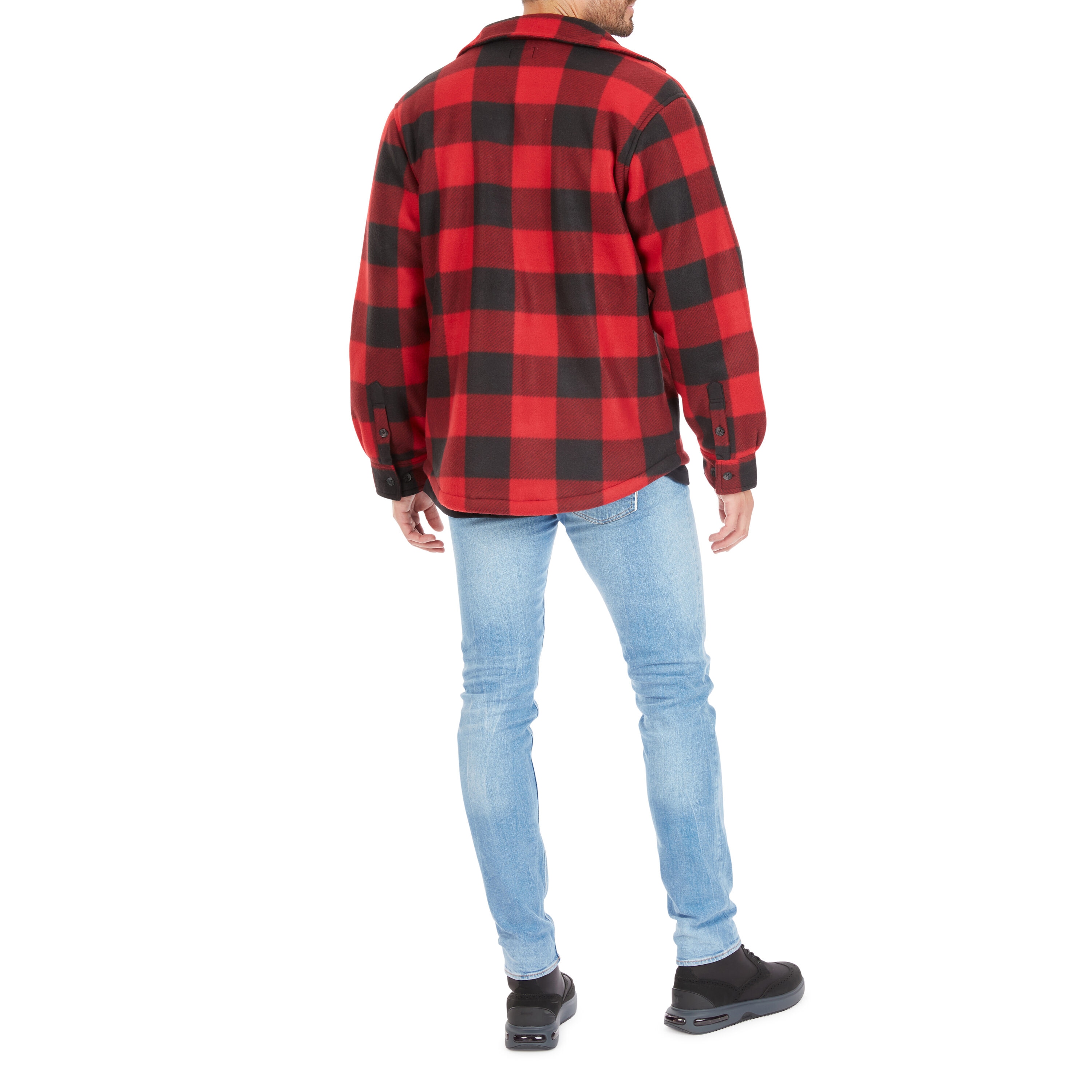 Ropa de trabajo para hombres de Smith en rojo y negro con forro de poliéster aislante y polar (talla mediana) S4564-RB-M