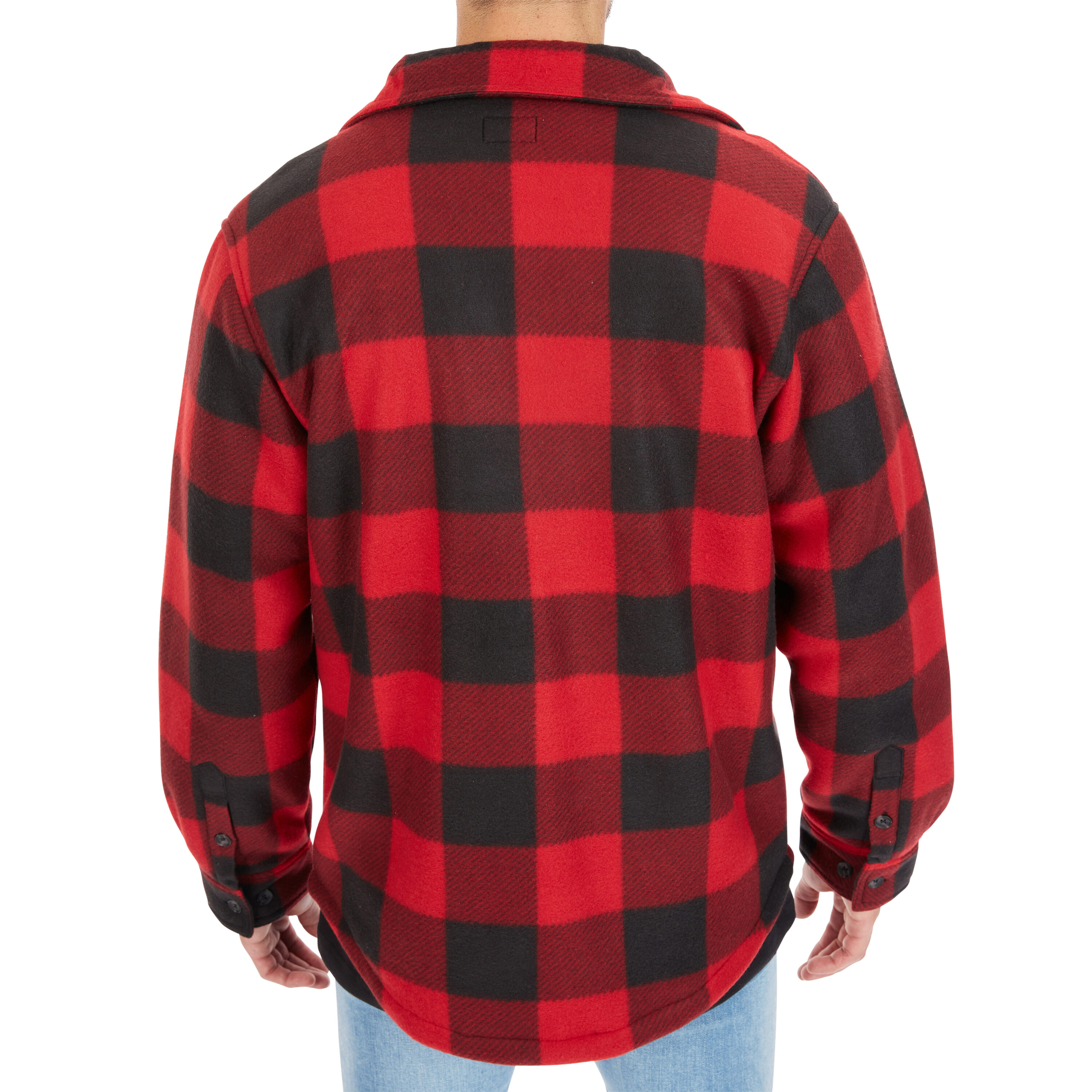 Ropa de trabajo para hombres de Smith en rojo y negro con forro de poliéster aislante y polar (talla mediana) S4564-RB-M