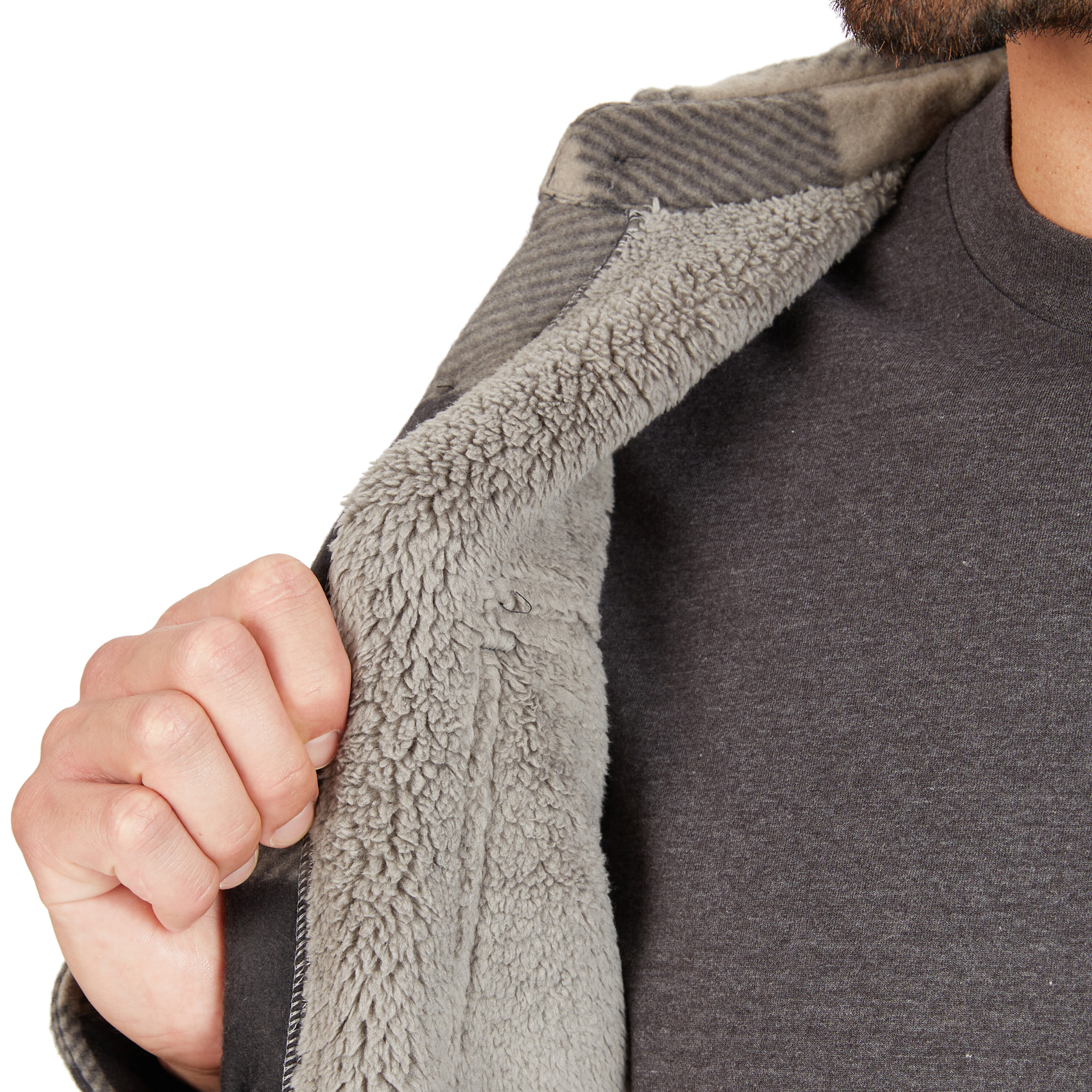 Ropa de trabajo para hombres de Smith en piedra/negro-503 de poliéster con forro aislante de polar (Mediano) S4564-STB-M